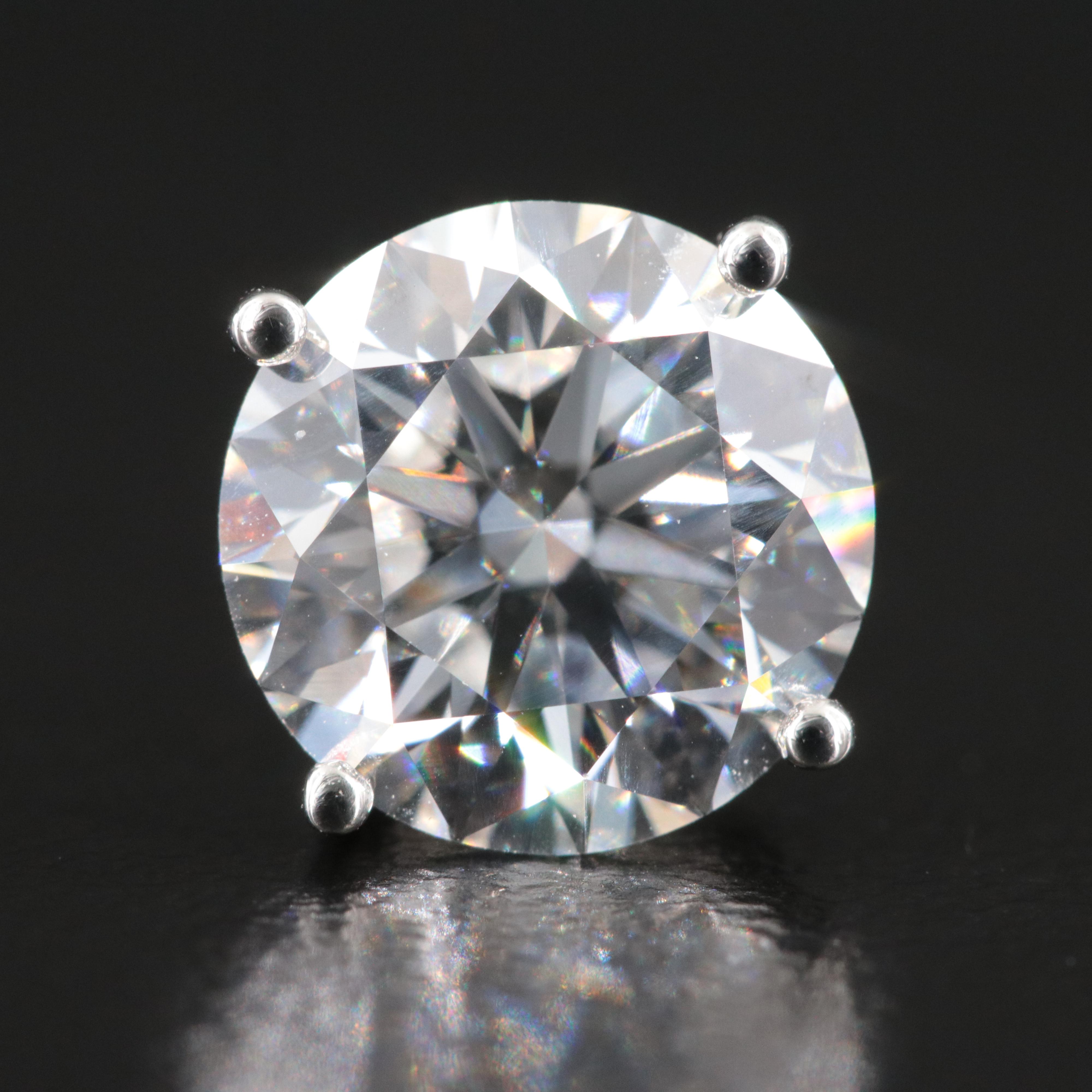 Platinum 5.07 CTW Lab Grown Diamond Stud Earrings with IGI Reports