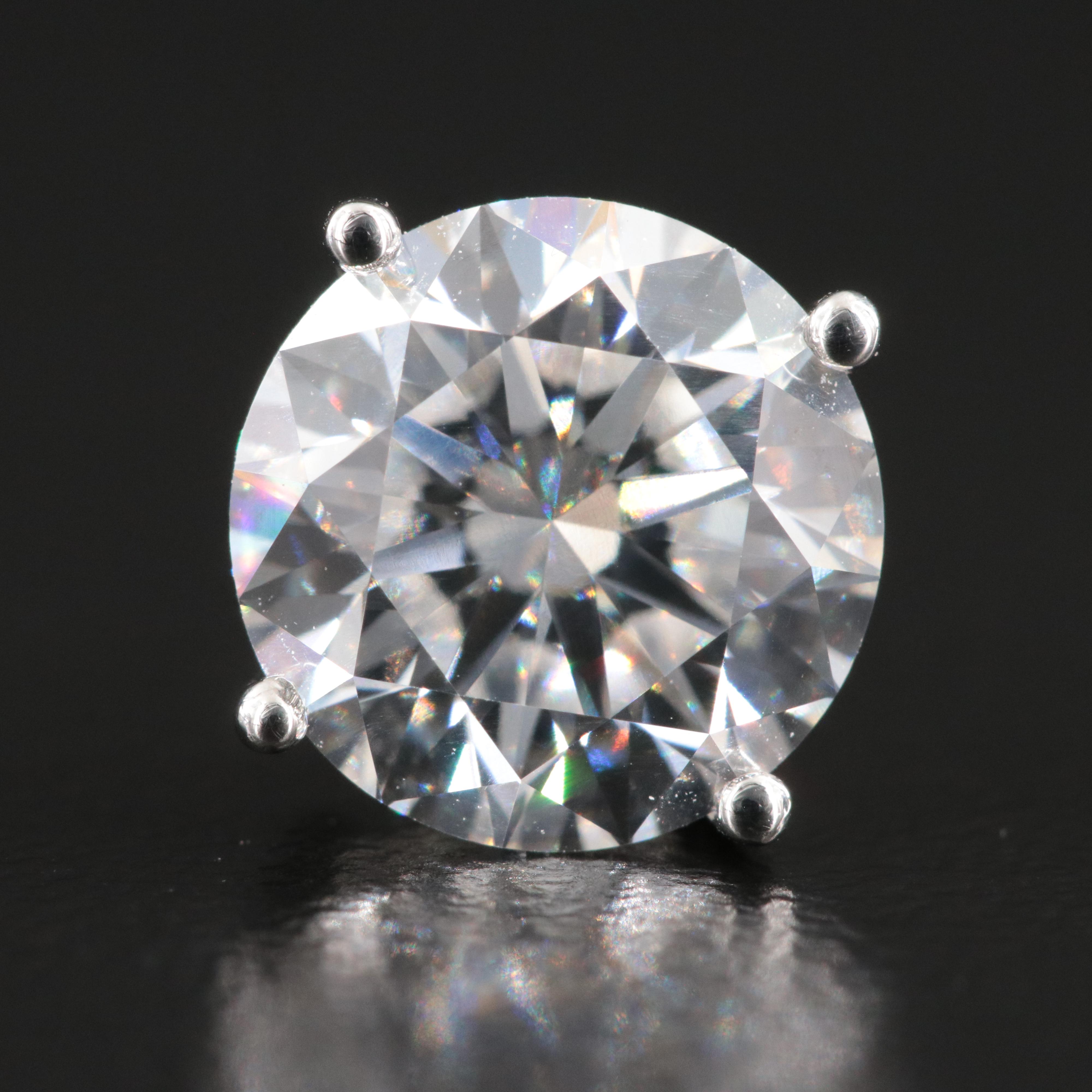 Platinum 5.07 CTW Lab Grown Diamond Stud Earrings with IGI Reports