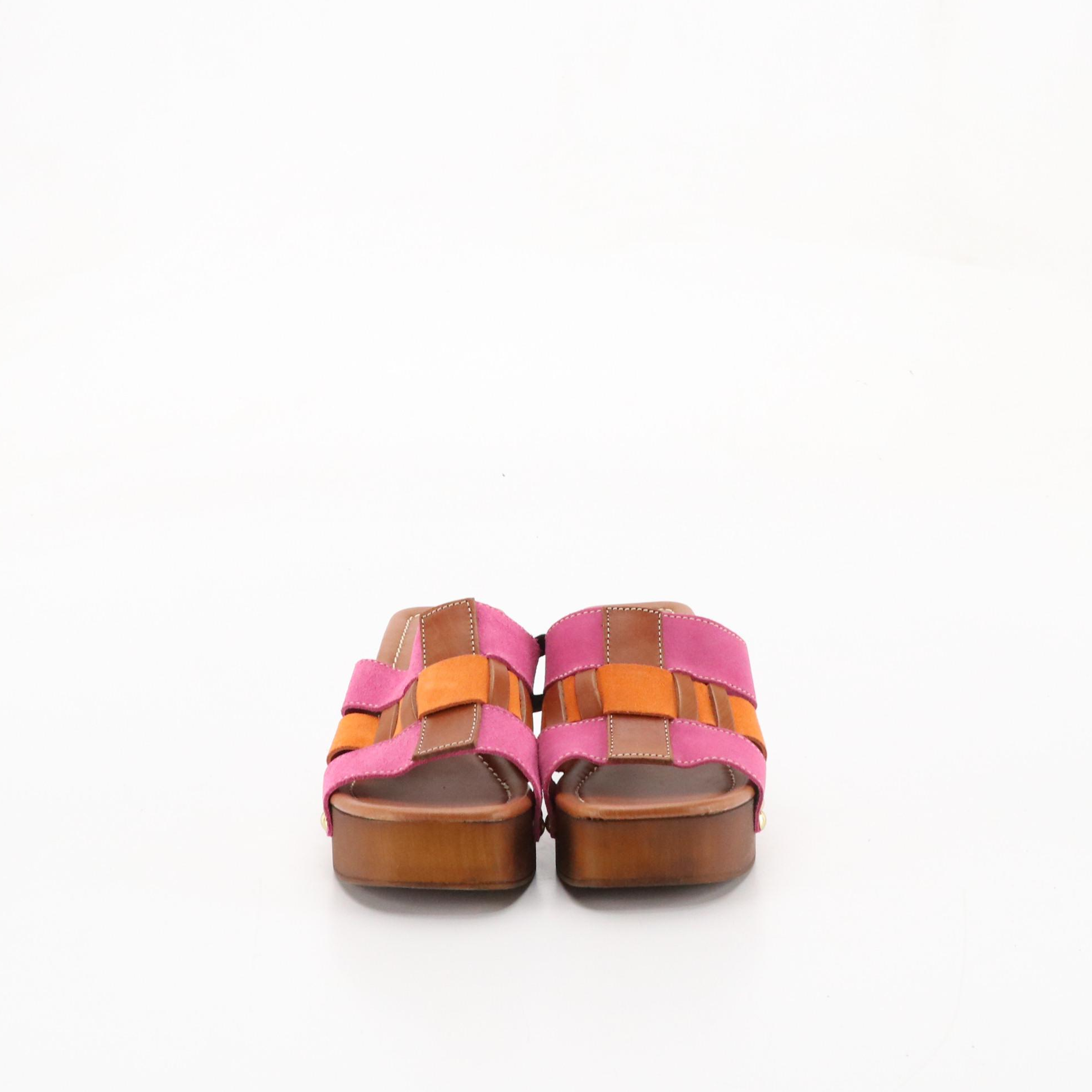 Bernie Mev. New York Woven Suede and Leather Platform Sandals