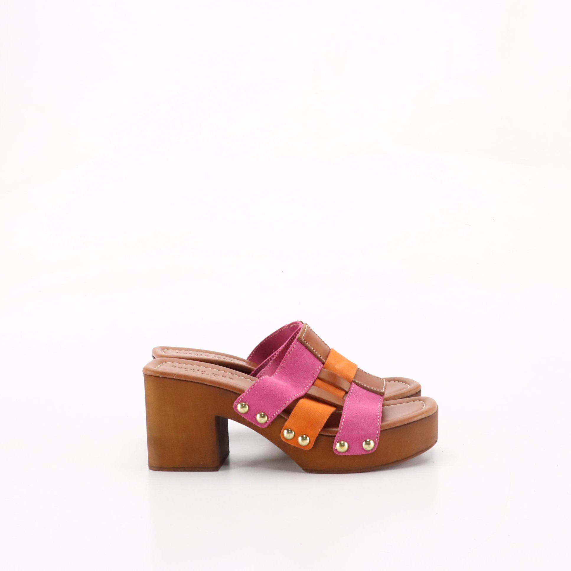 Bernie Mev. New York Woven Suede and Leather Platform Sandals