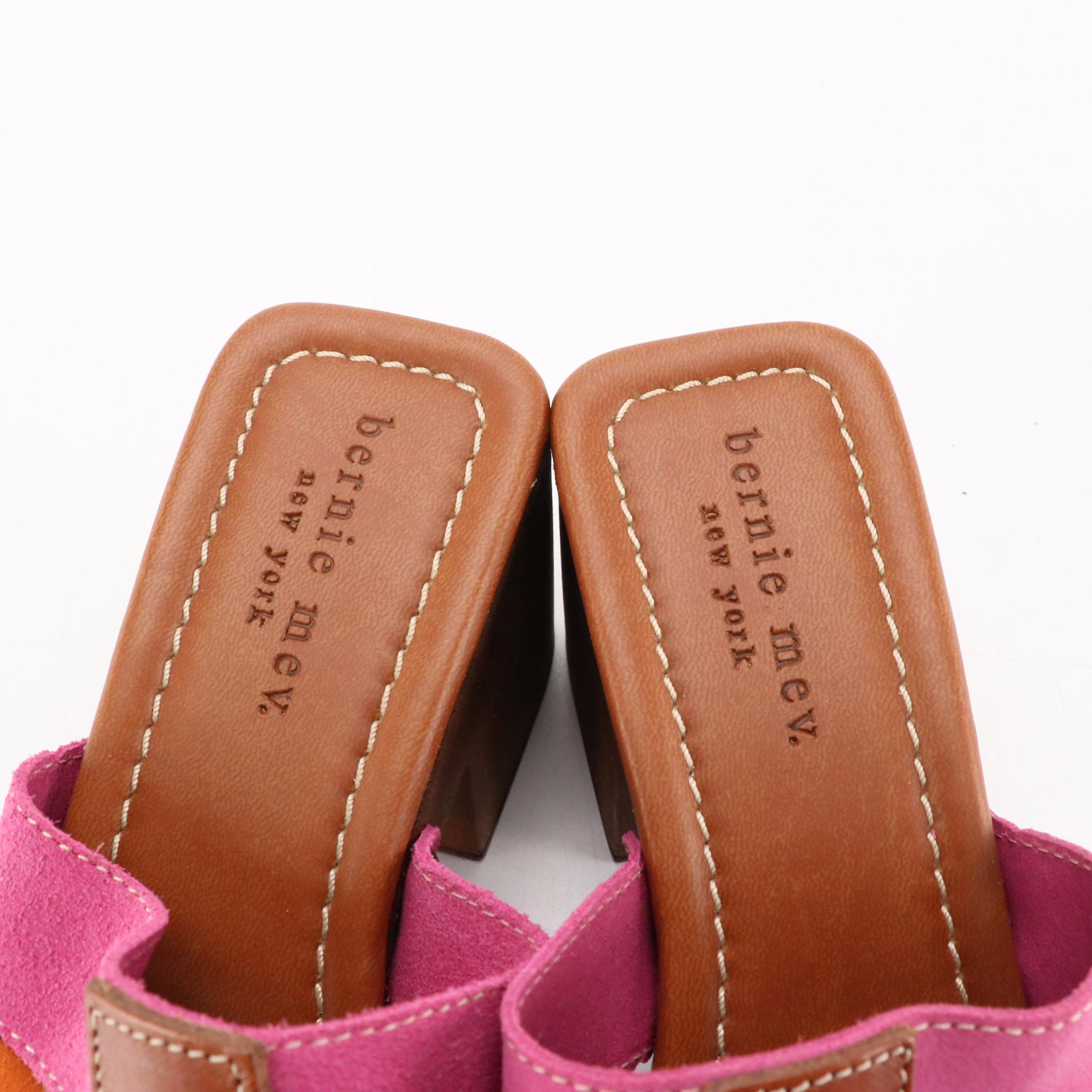 Bernie Mev. New York Woven Suede and Leather Platform Sandals