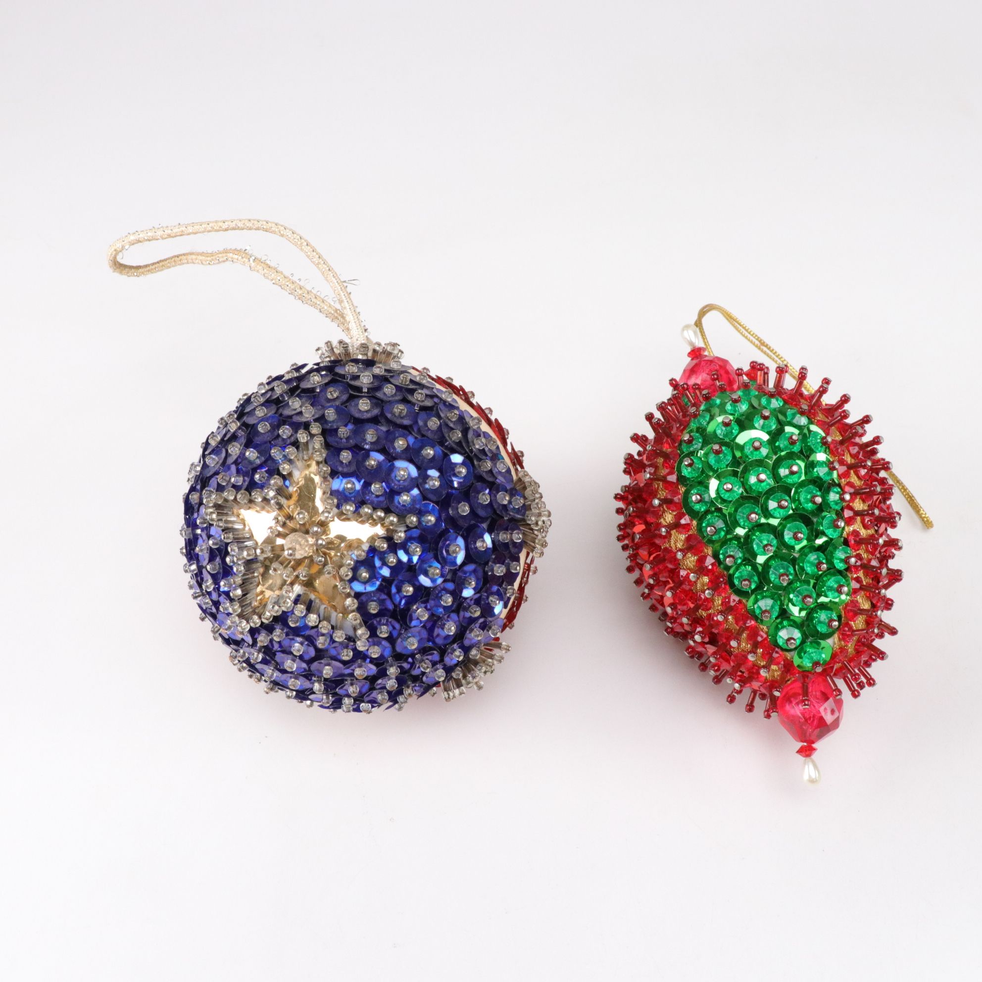 Sequin & Beaded Push Pin Ornament Collection