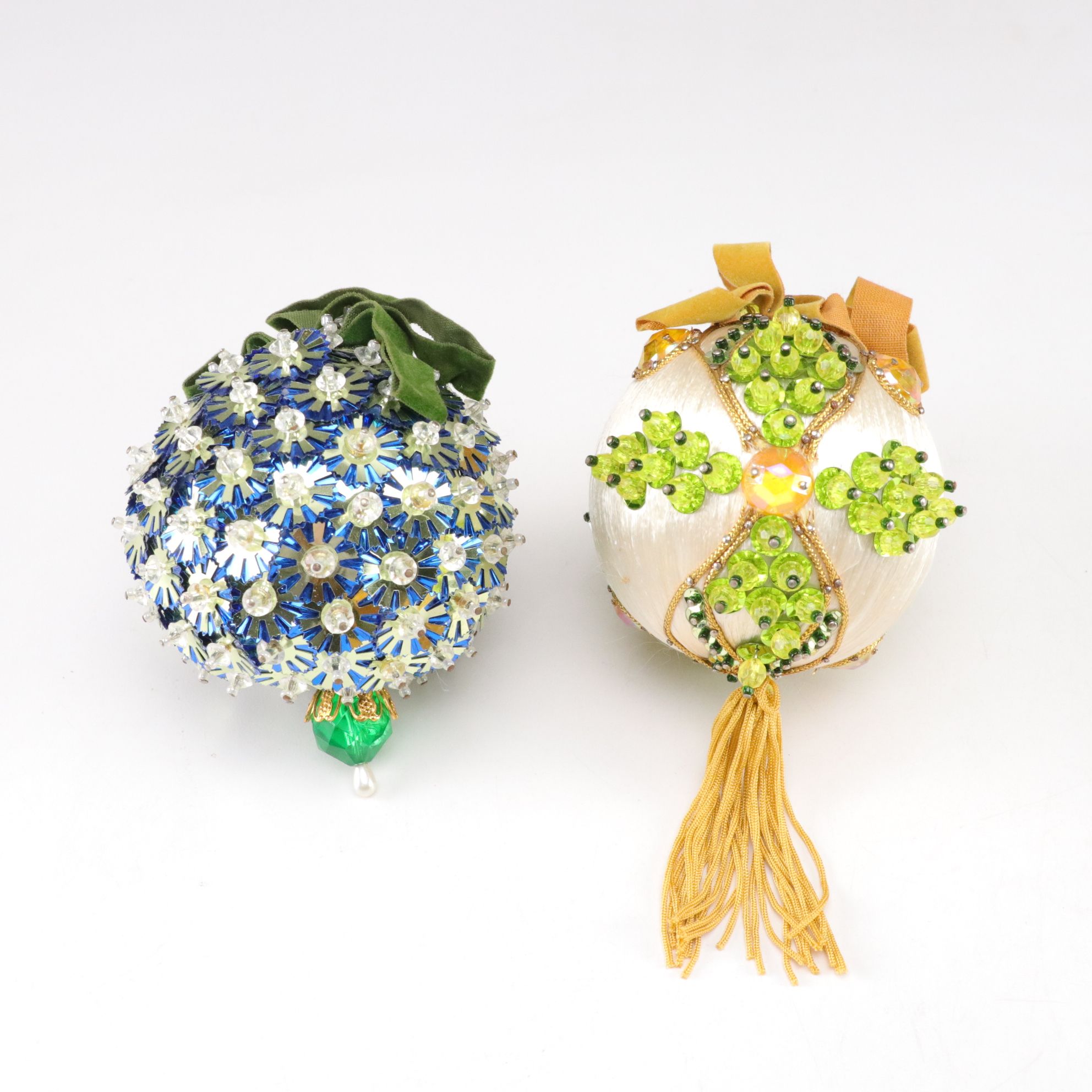 Sequin & Beaded Push Pin Ornament Collection