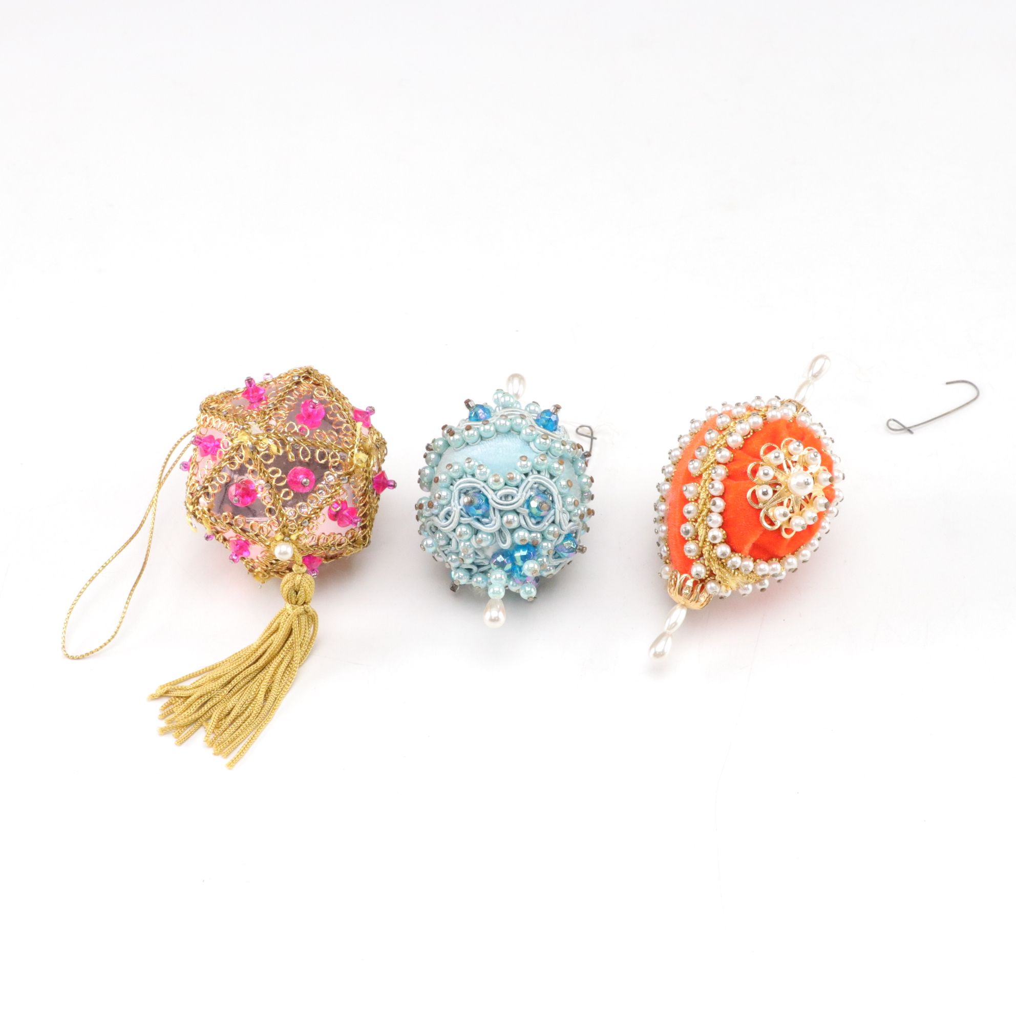 Sequin & Beaded Push Pin Ornament Collection