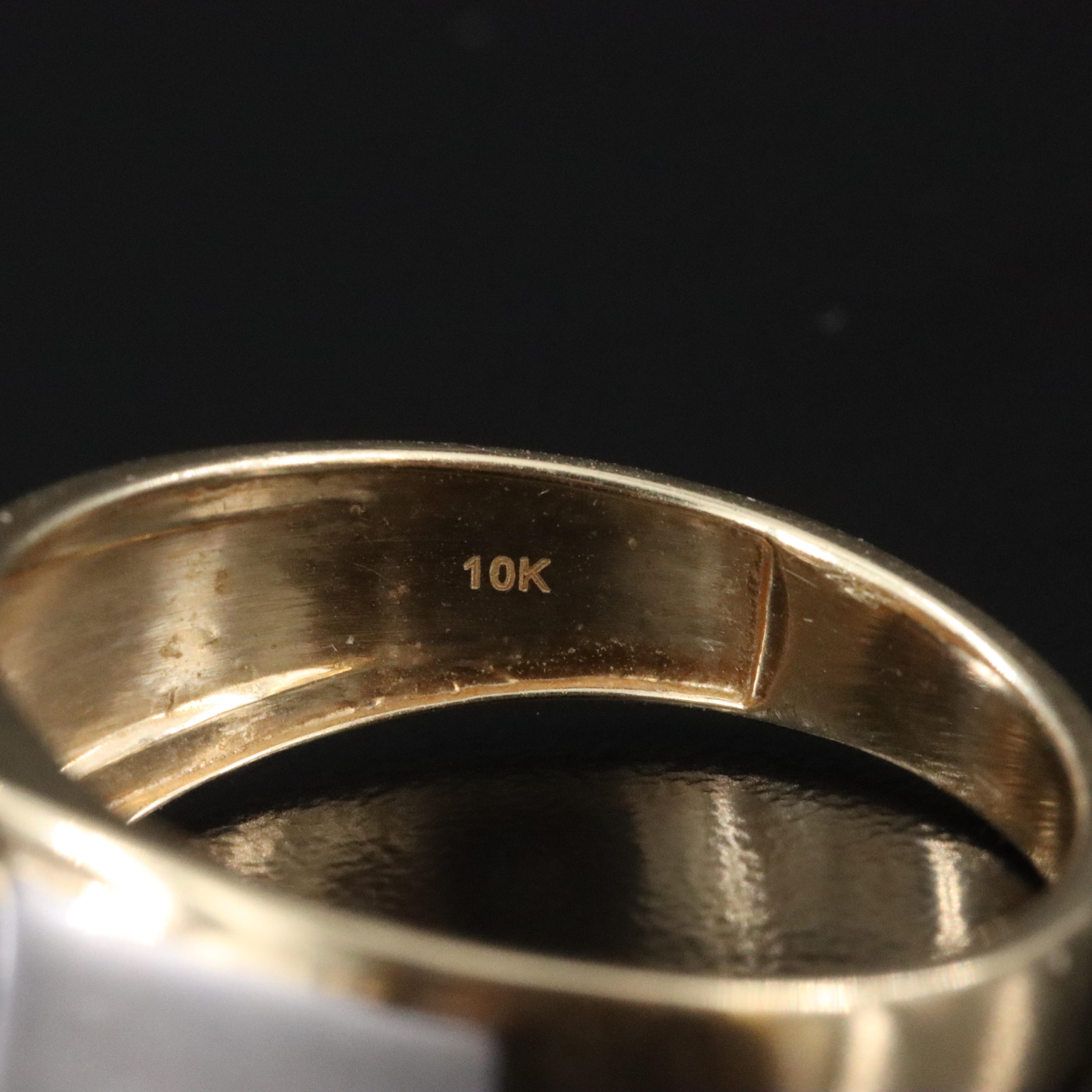 14K Two Tone Gold 0.09 CTW Diamond Men's Ring