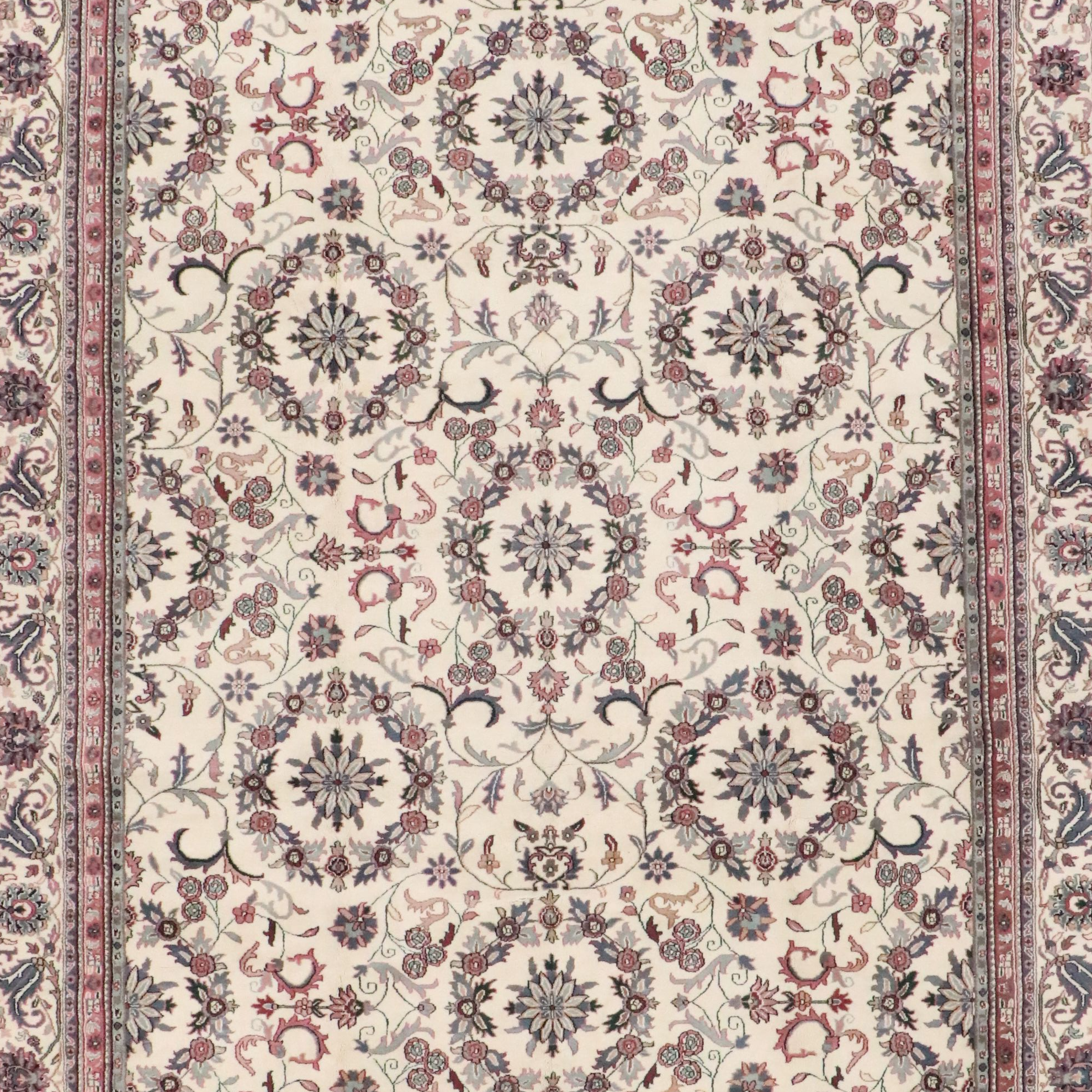 11'10 x 18'6 Hand-Knotted Persian Nain Room-Sized Rug