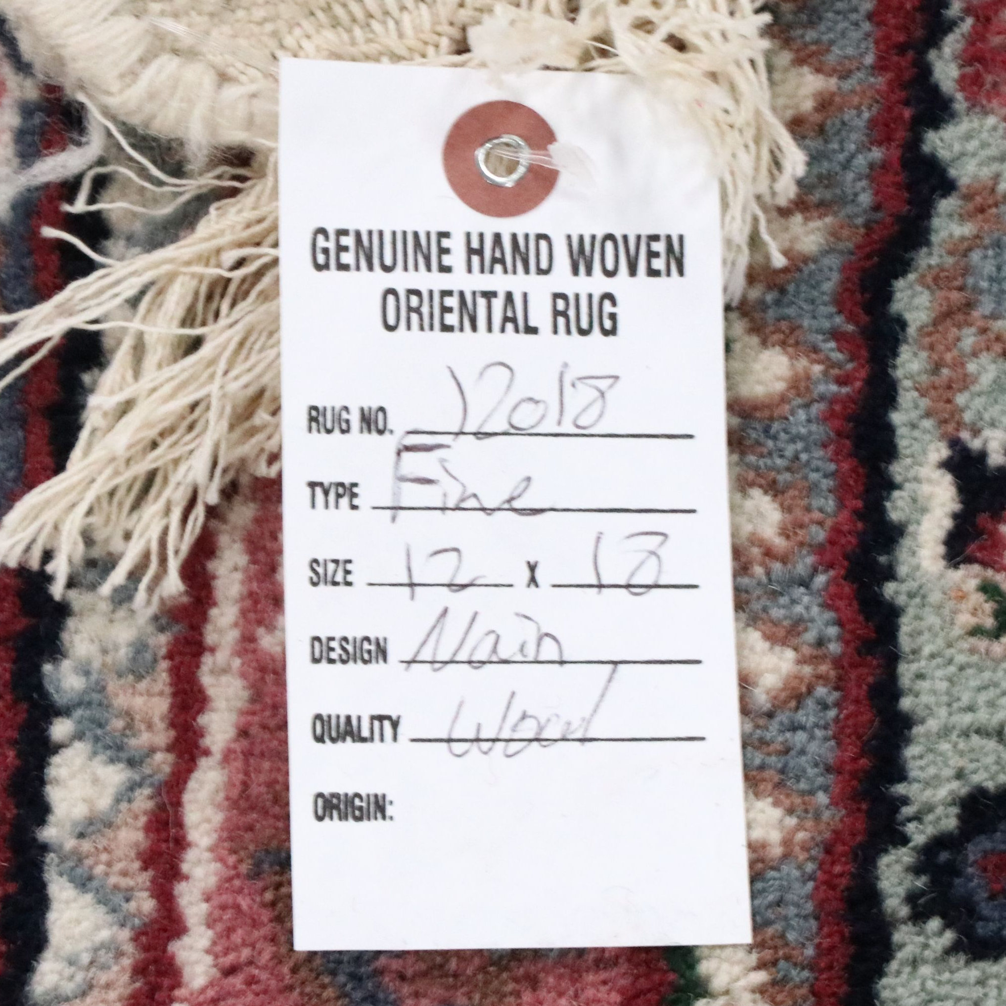 11'10 x 18'6 Hand-Knotted Persian Nain Room-Sized Rug