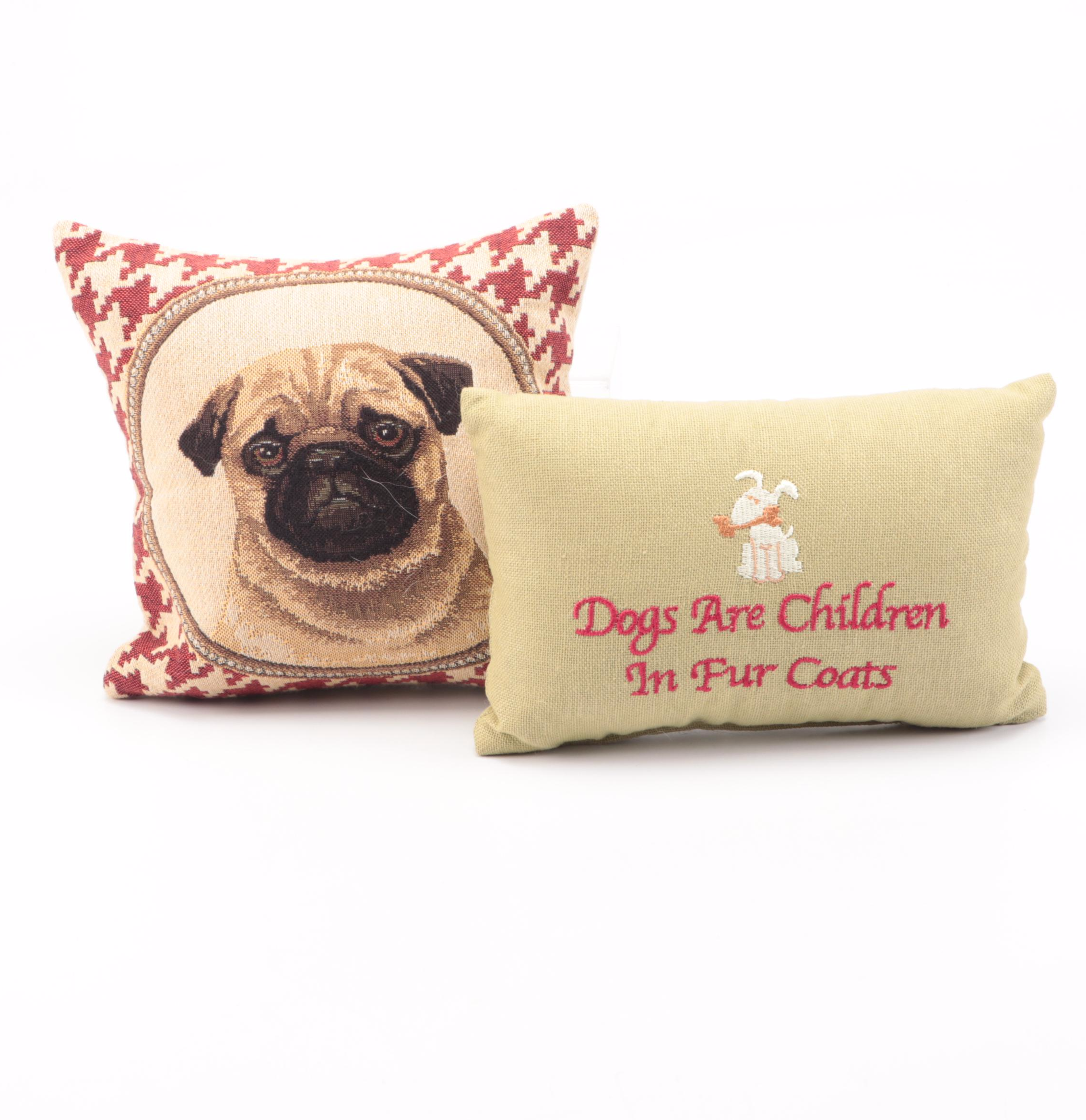 Dominguez Needlepoint Dog Pillow and More Dog Throw Pillows