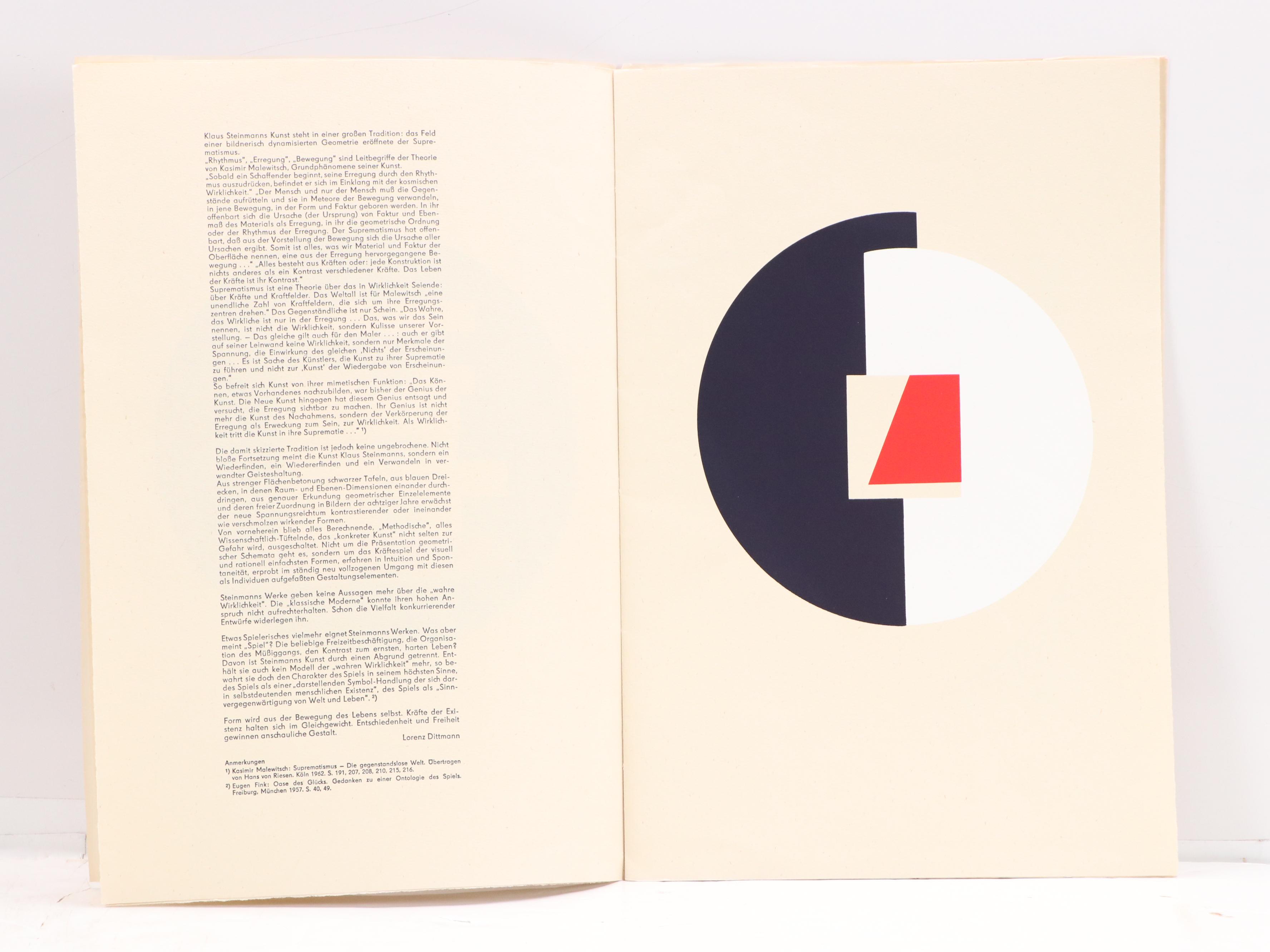 Klaus Steinmann Porfolio of Serigraphs "Concrete Art," 1992