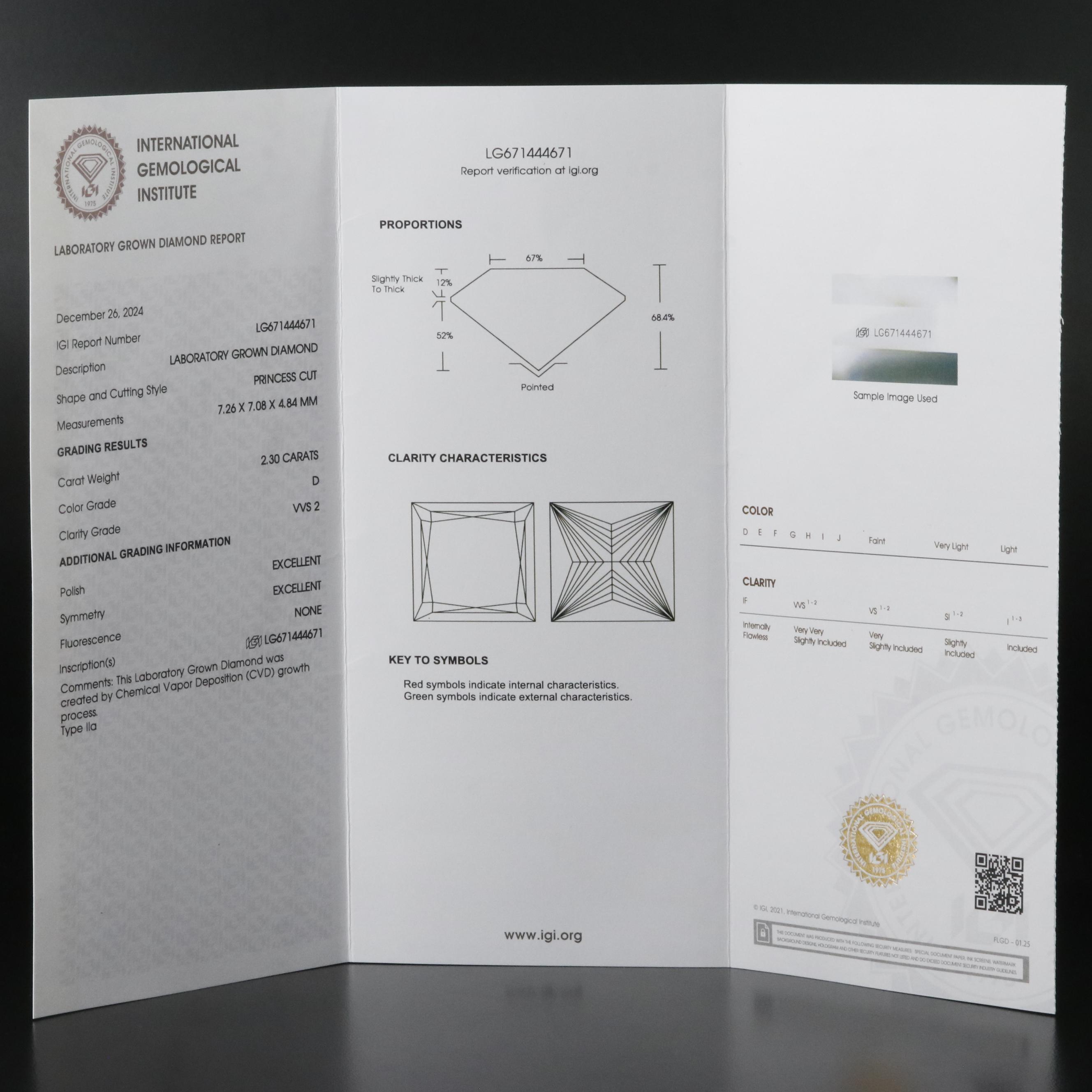 Platinum 4.61 CTW Lab Grown Diamond Stud Earrings with IGI Reports