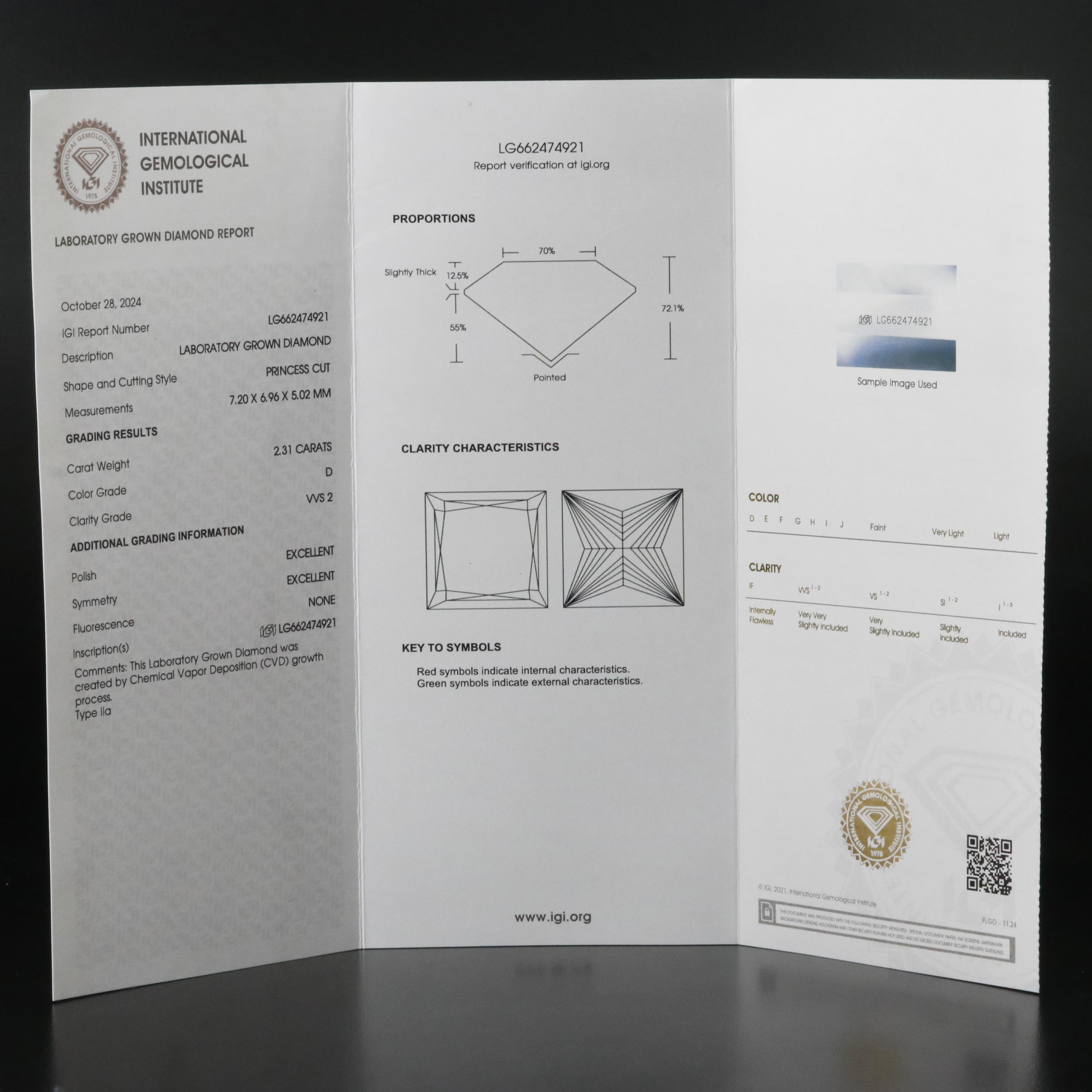 Platinum 4.61 CTW Lab Grown Diamond Stud Earrings with IGI Reports