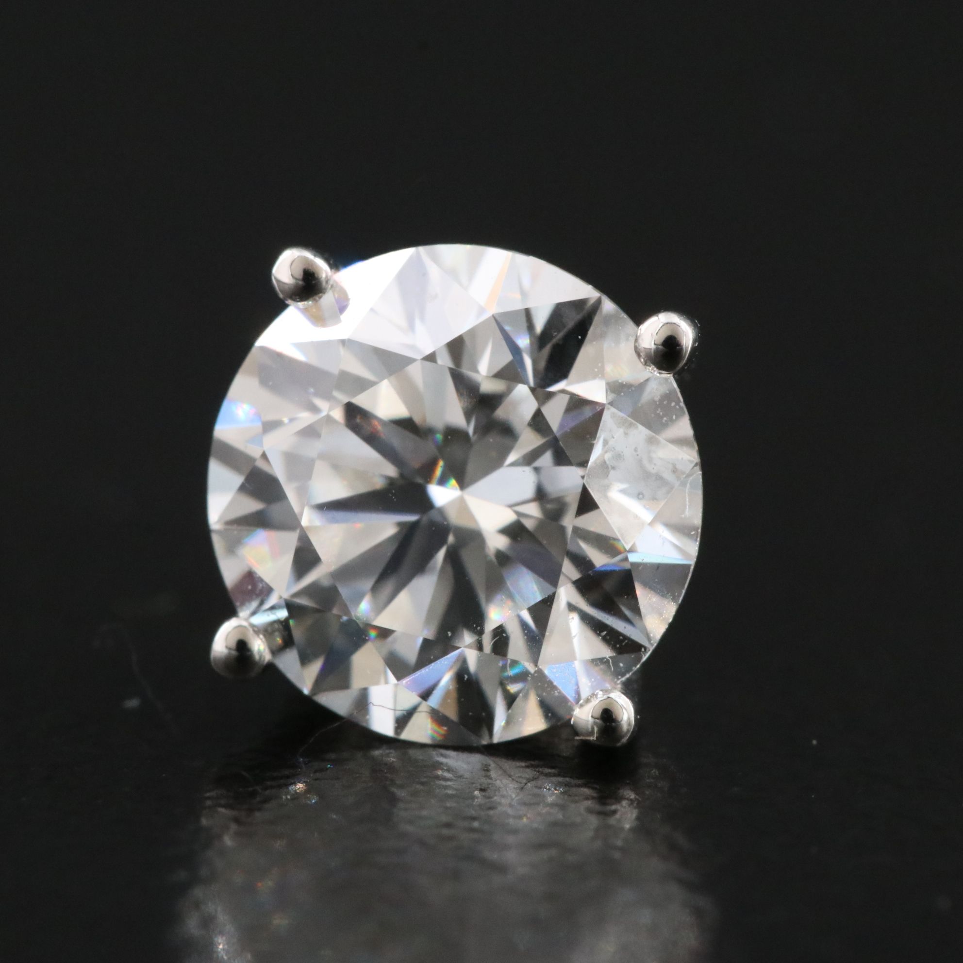 Platinum 3.62 CTW Lab Grown Diamond Stud Earrings with IGI Reports