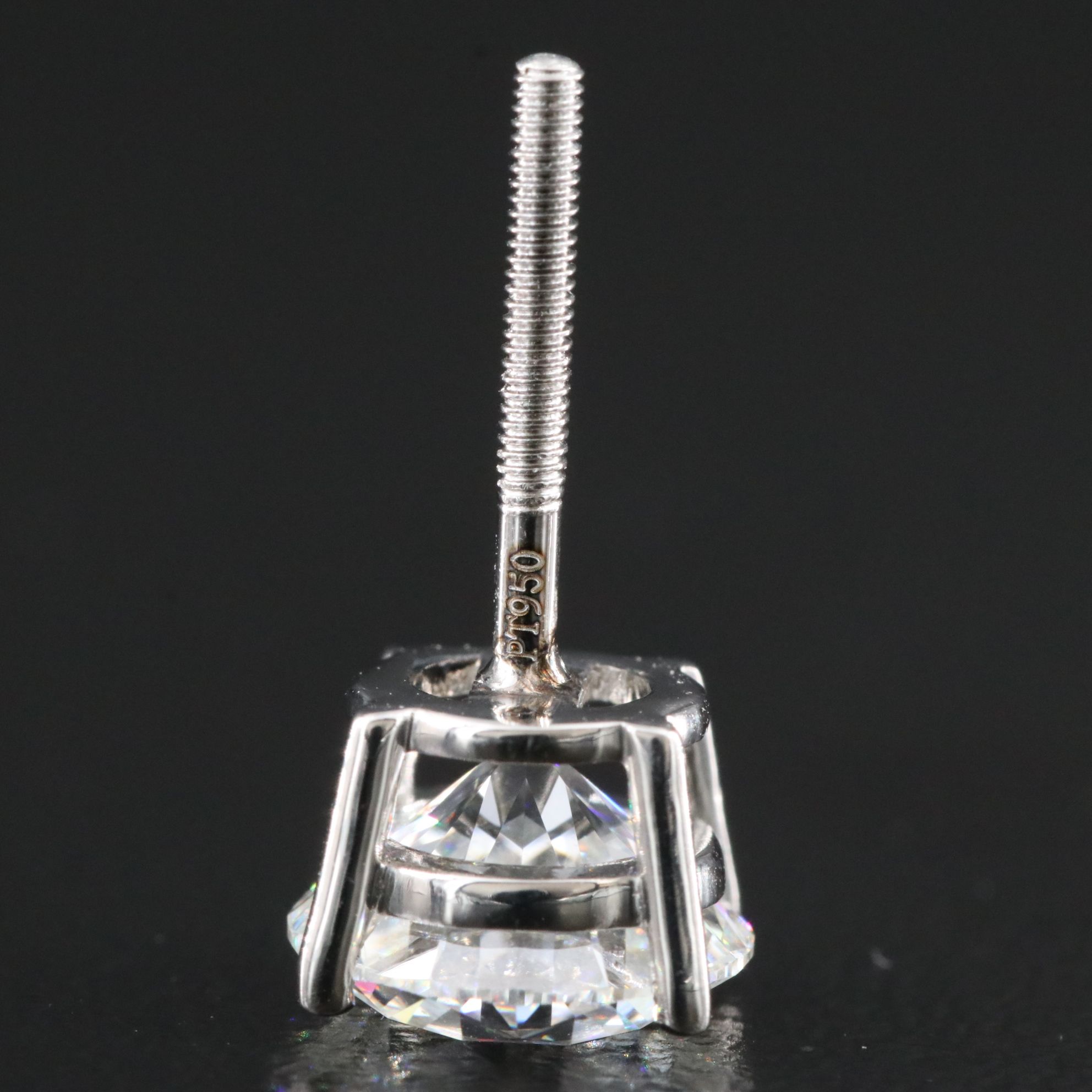 Platinum 3.62 CTW Lab Grown Diamond Stud Earrings with IGI Reports