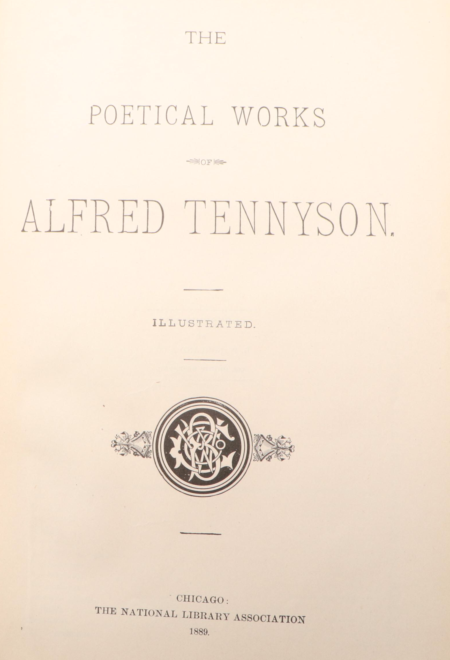 Illustrated "The Poetical Works of Alfred Tennyson," 1889