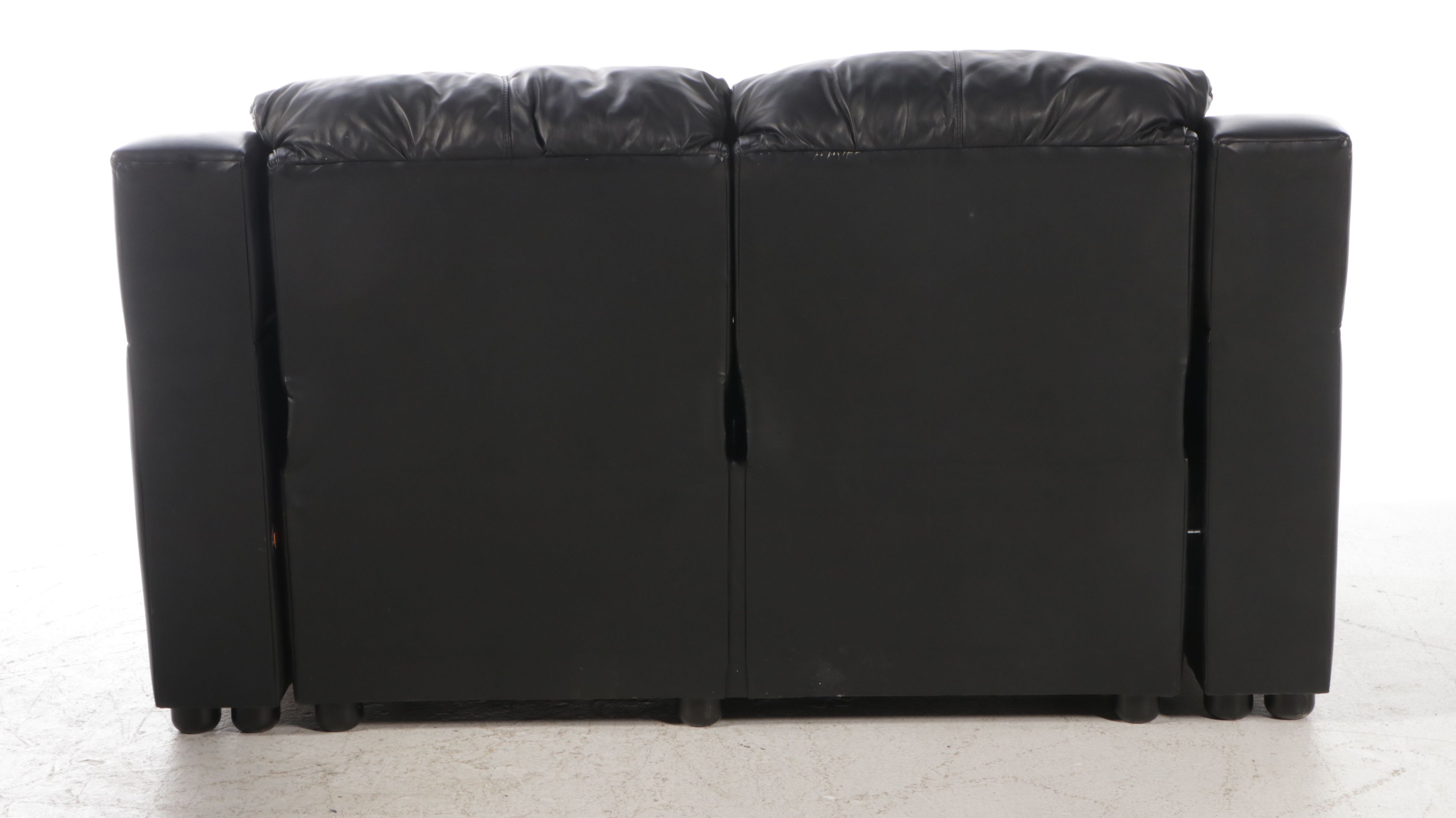 Klaussner Contemporary Black Leather Sectional