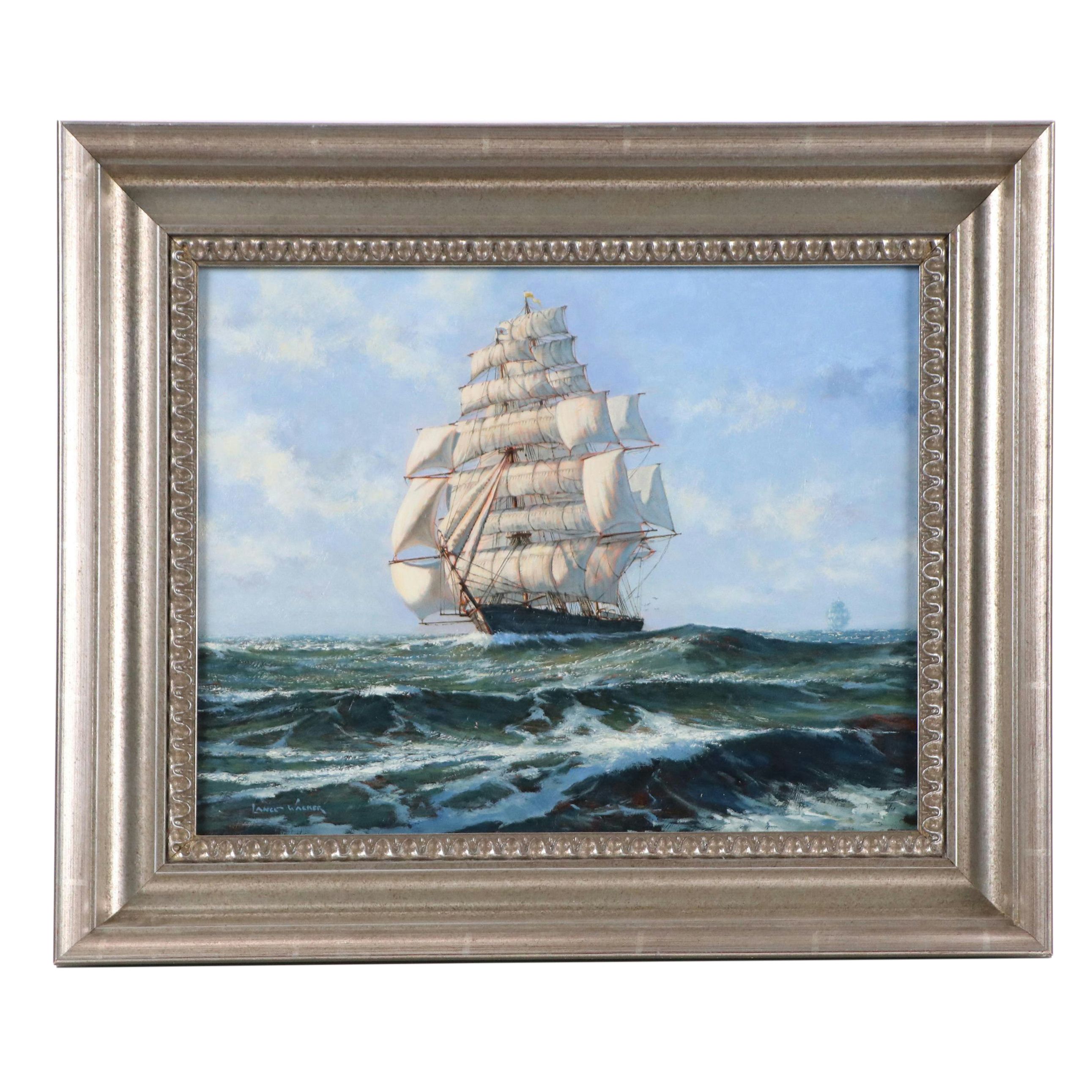 Lance Walker Maritime Oil Painting "Belle of the West," 2015