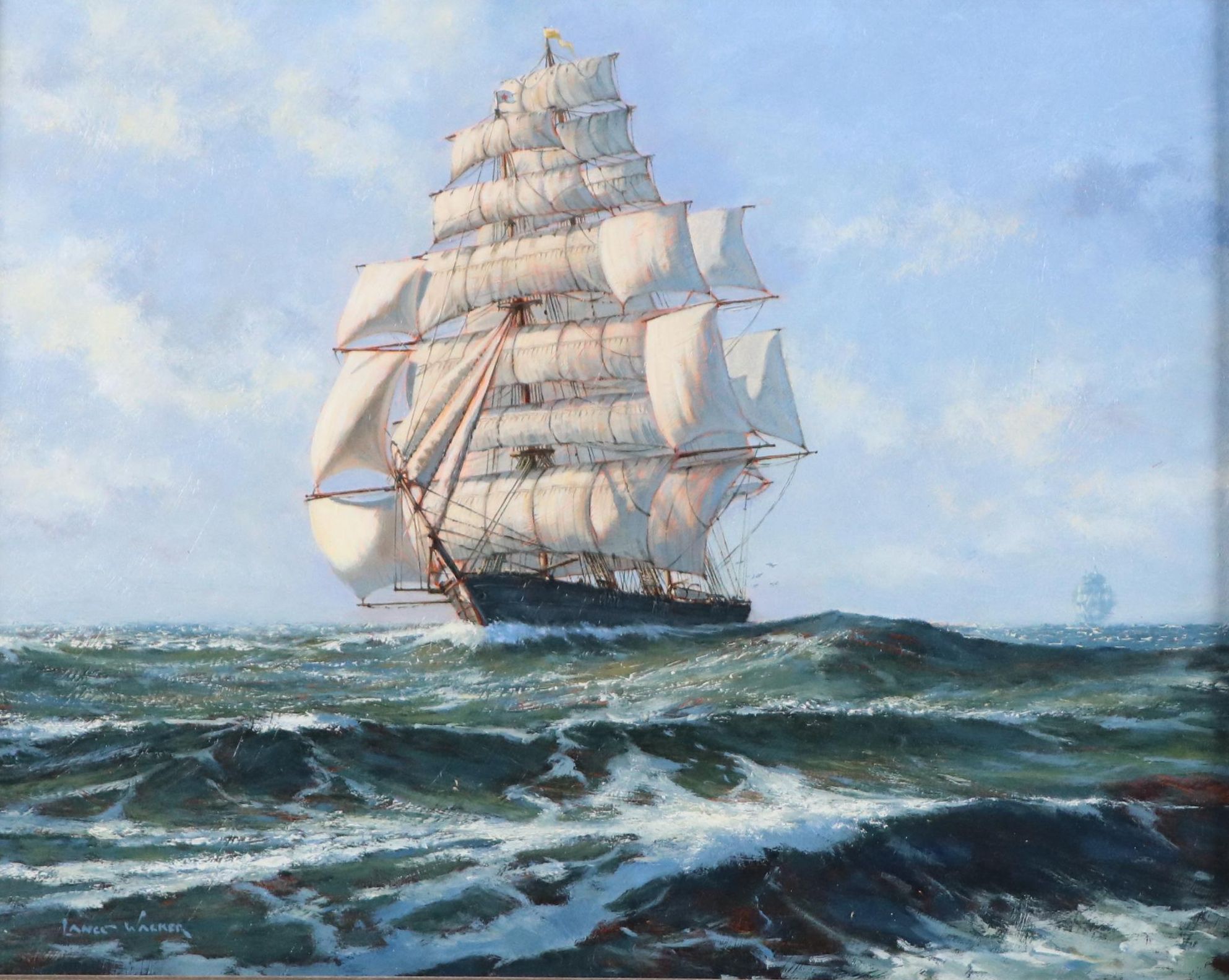 Lance Walker Maritime Oil Painting "Belle of the West," 2015