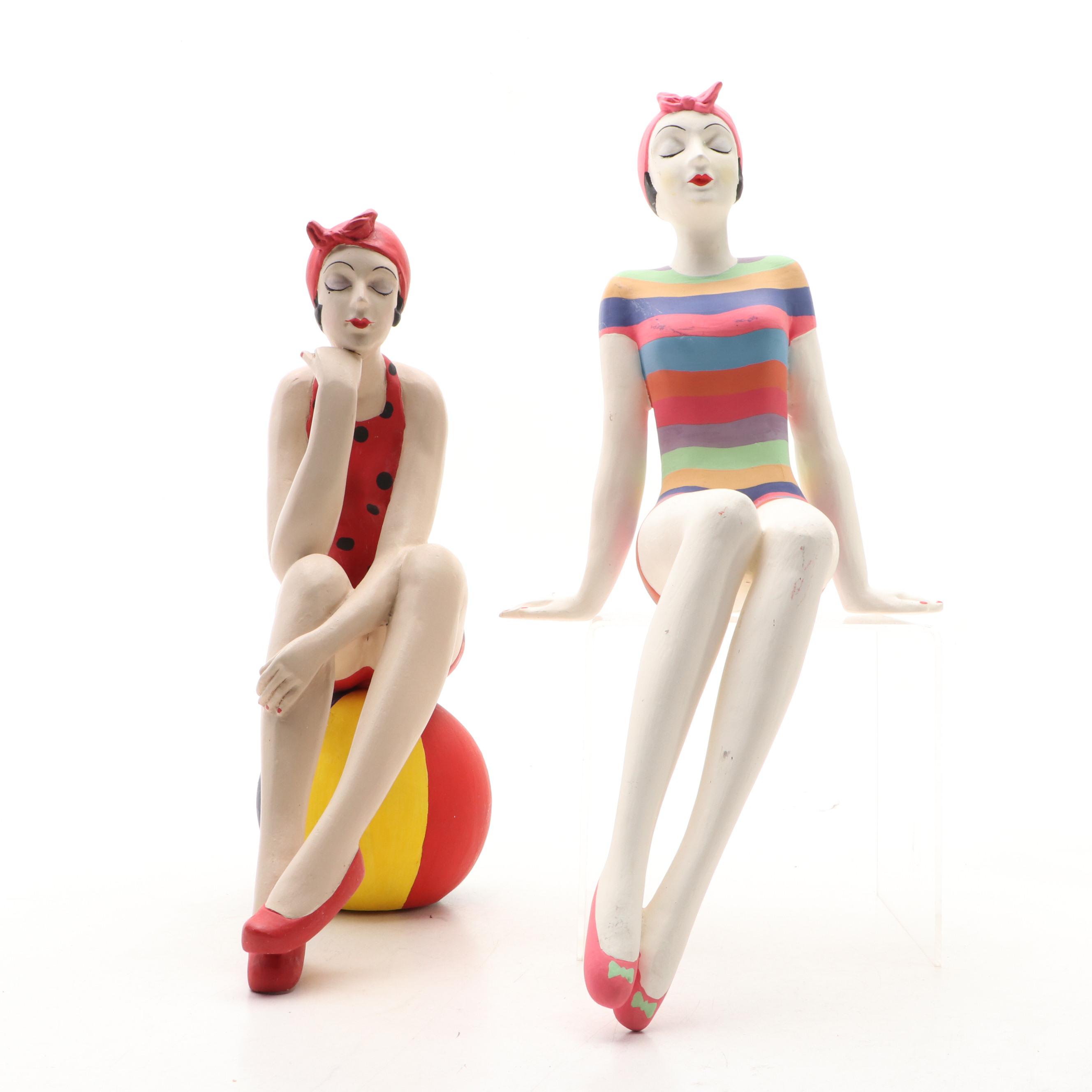 Art Deco Style Bathing Beauty Figurines