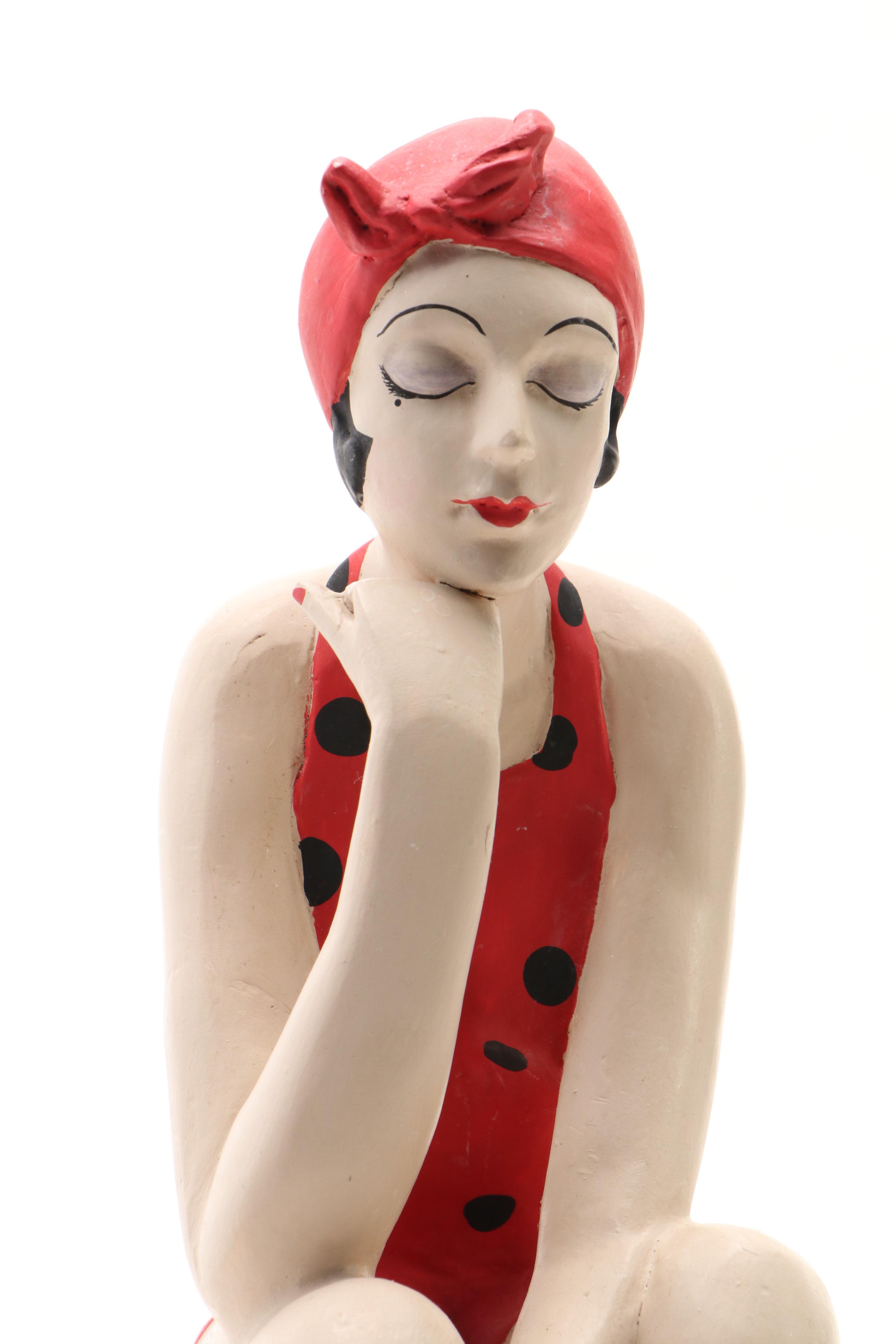 Art Deco Style Bathing Beauty Figurines