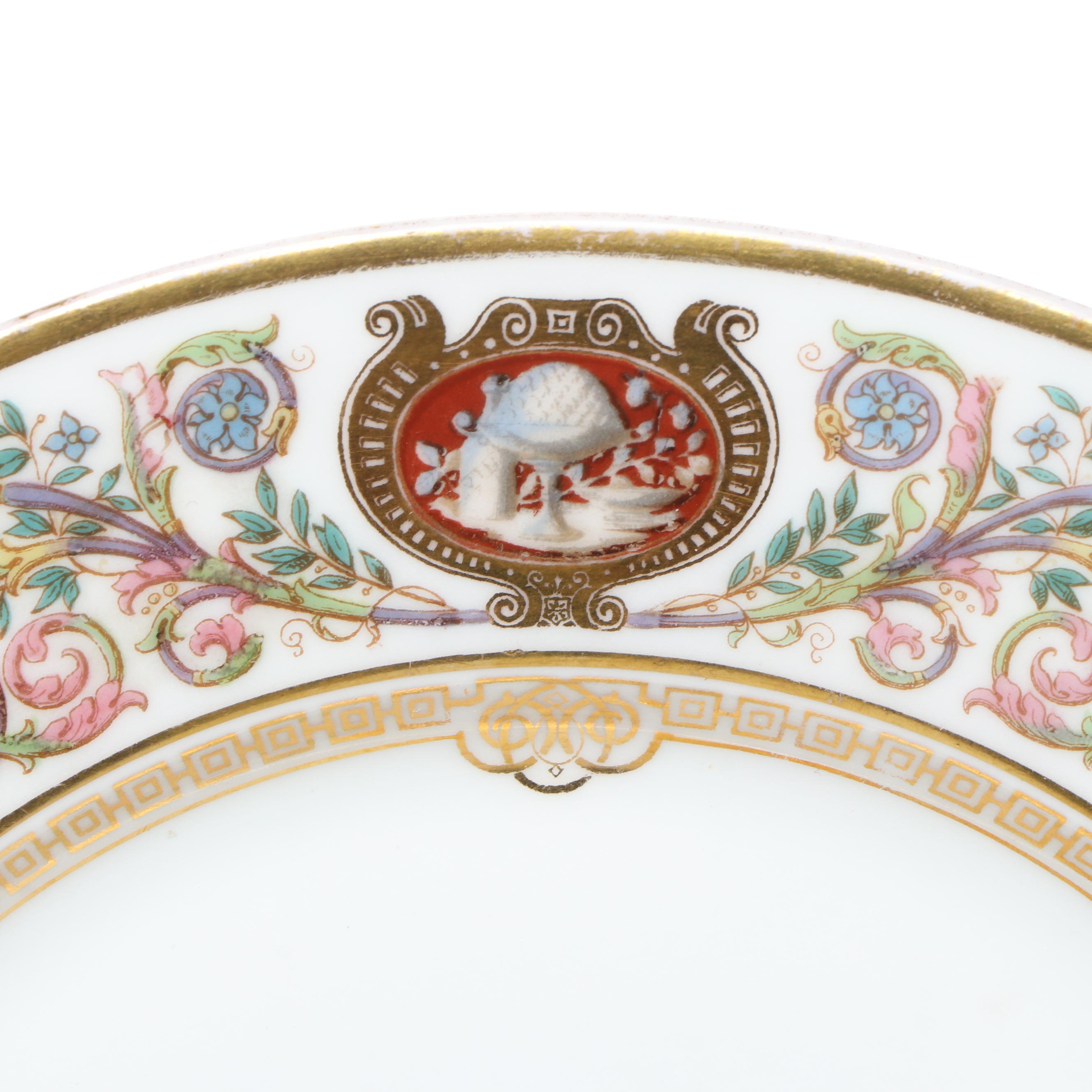 Sèvres Louis Philippe "Ordinaire de Fontainebleau" Porcelain Plates, 1846