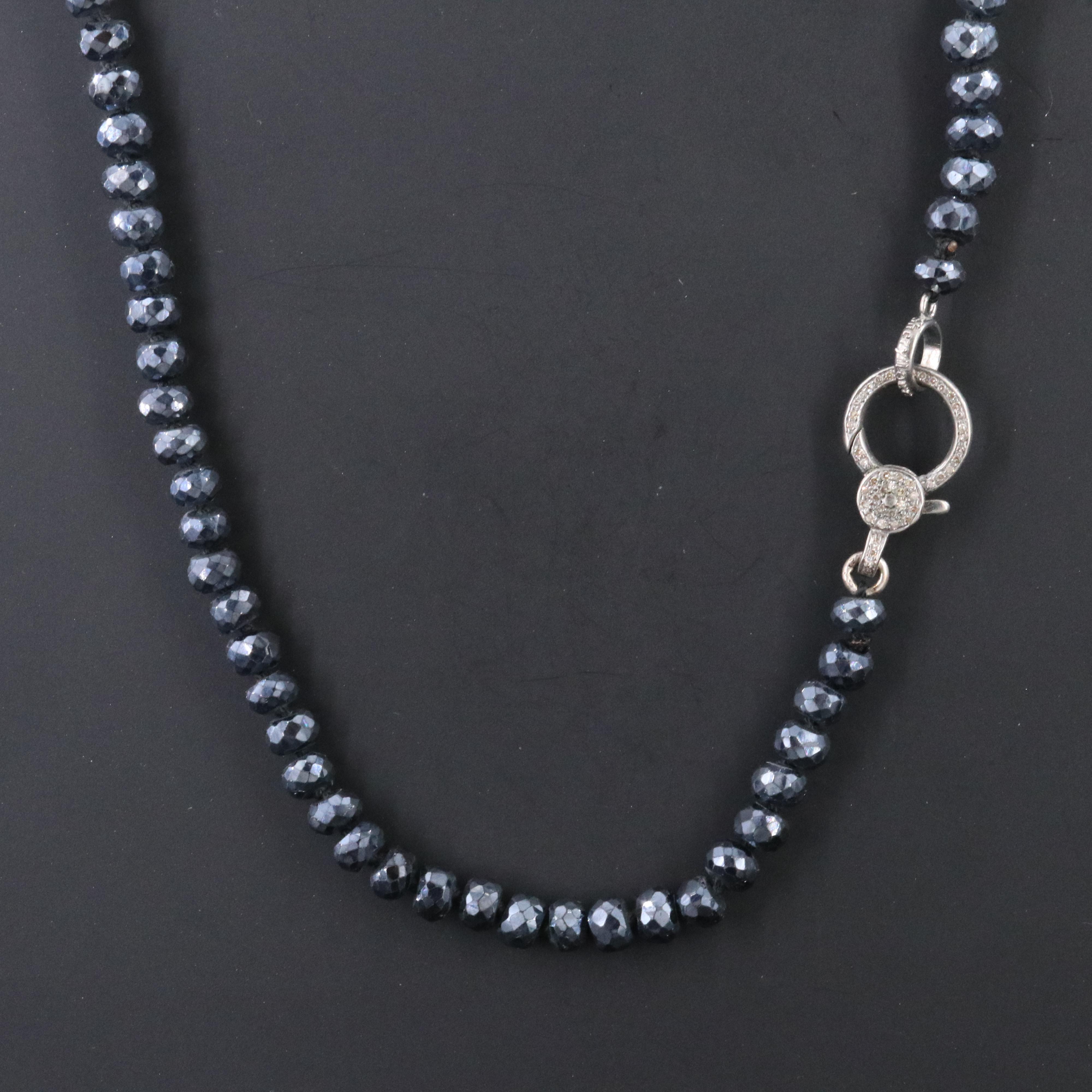 Sheryl Lowe Spinel Necklace with Sterling Diamond Clasp