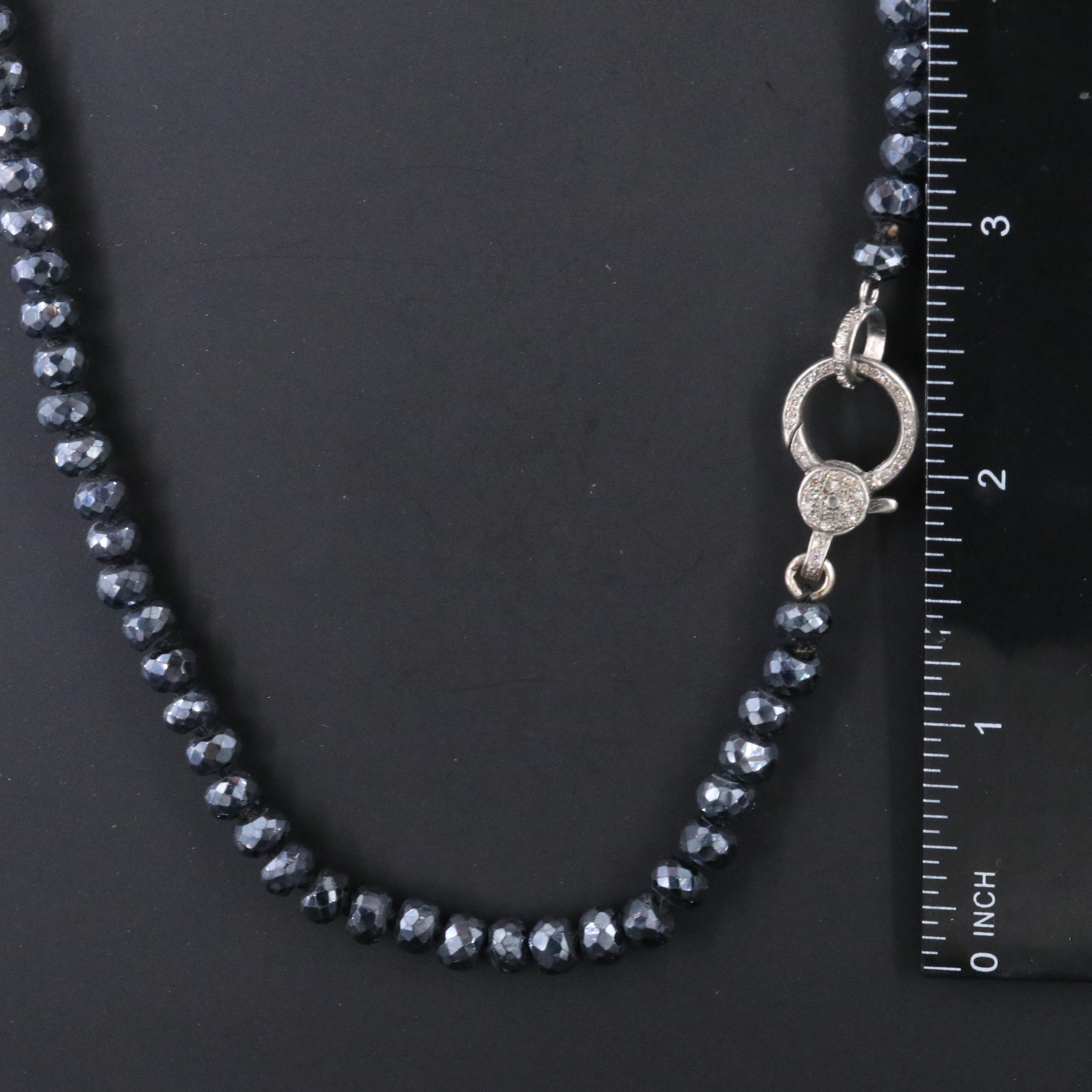 Sheryl Lowe Spinel Necklace with Sterling Diamond Clasp