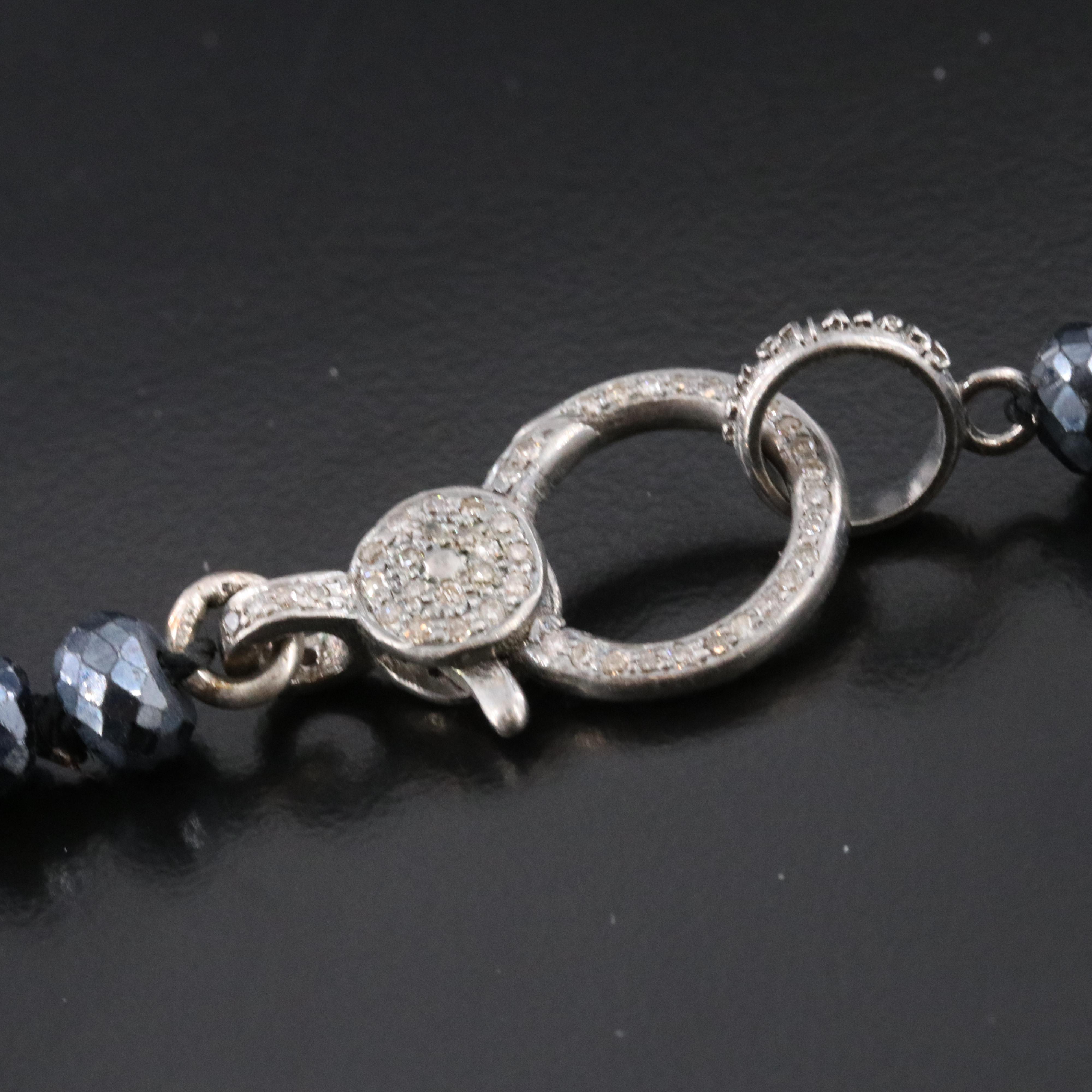 Sheryl Lowe Spinel Necklace with Sterling Diamond Clasp