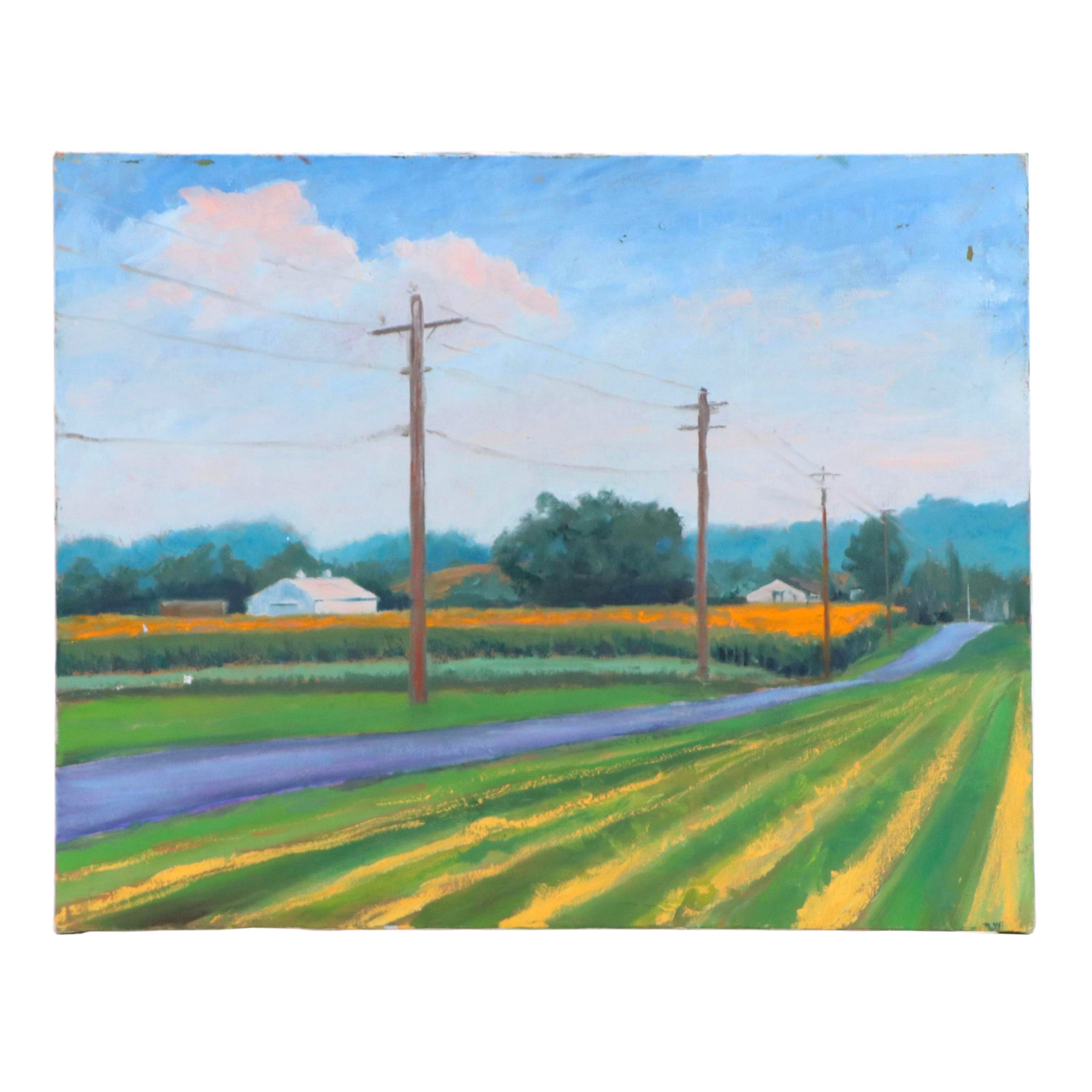 Larry Griggs Oil Painting of Rural American Landscape