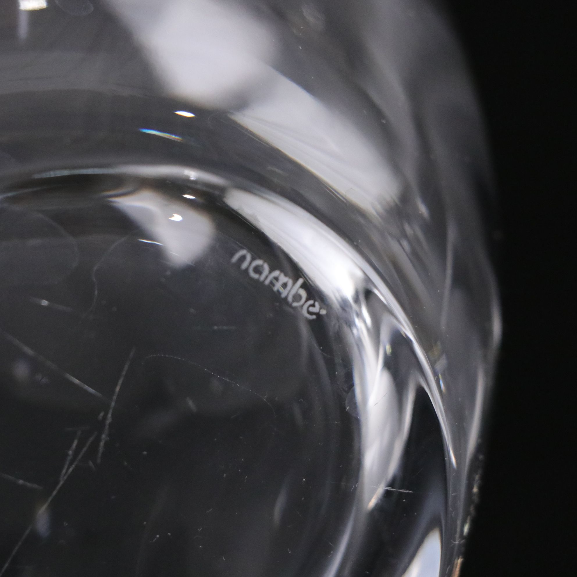 Nambé Crystal Tilt Decanter and Old Fashioned Glasses