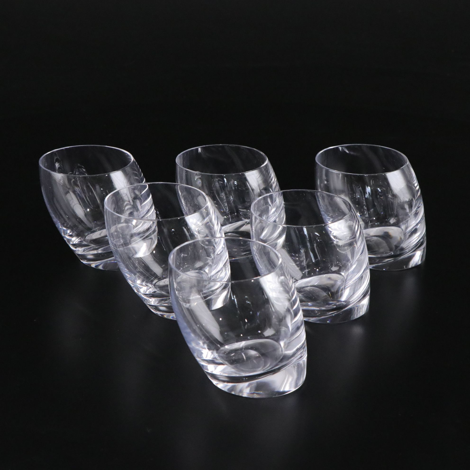 Nambé Crystal Tilt Decanter and Old Fashioned Glasses