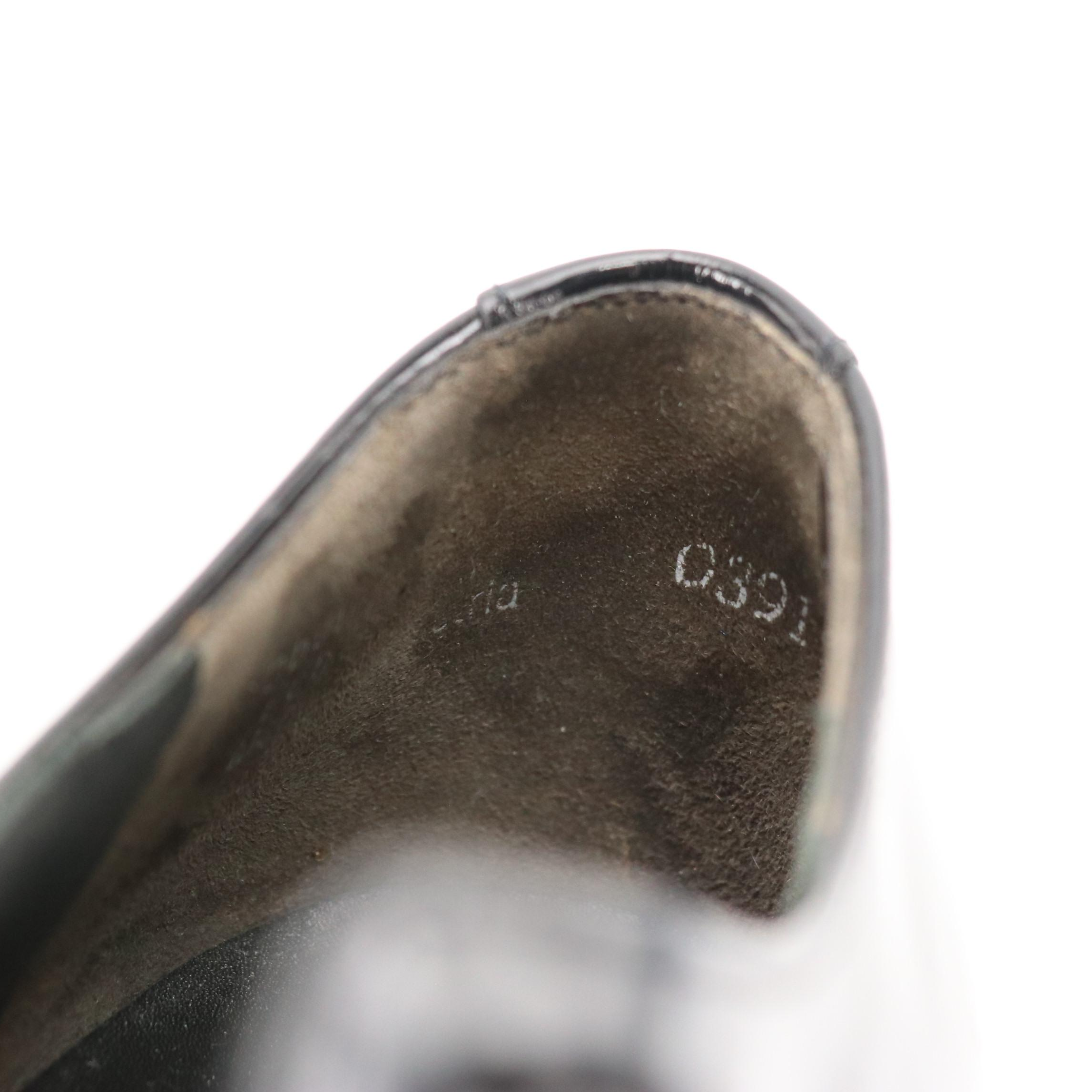 Paul Green Platform Lace-Up Loafers in Shiny Black Leather and Suede