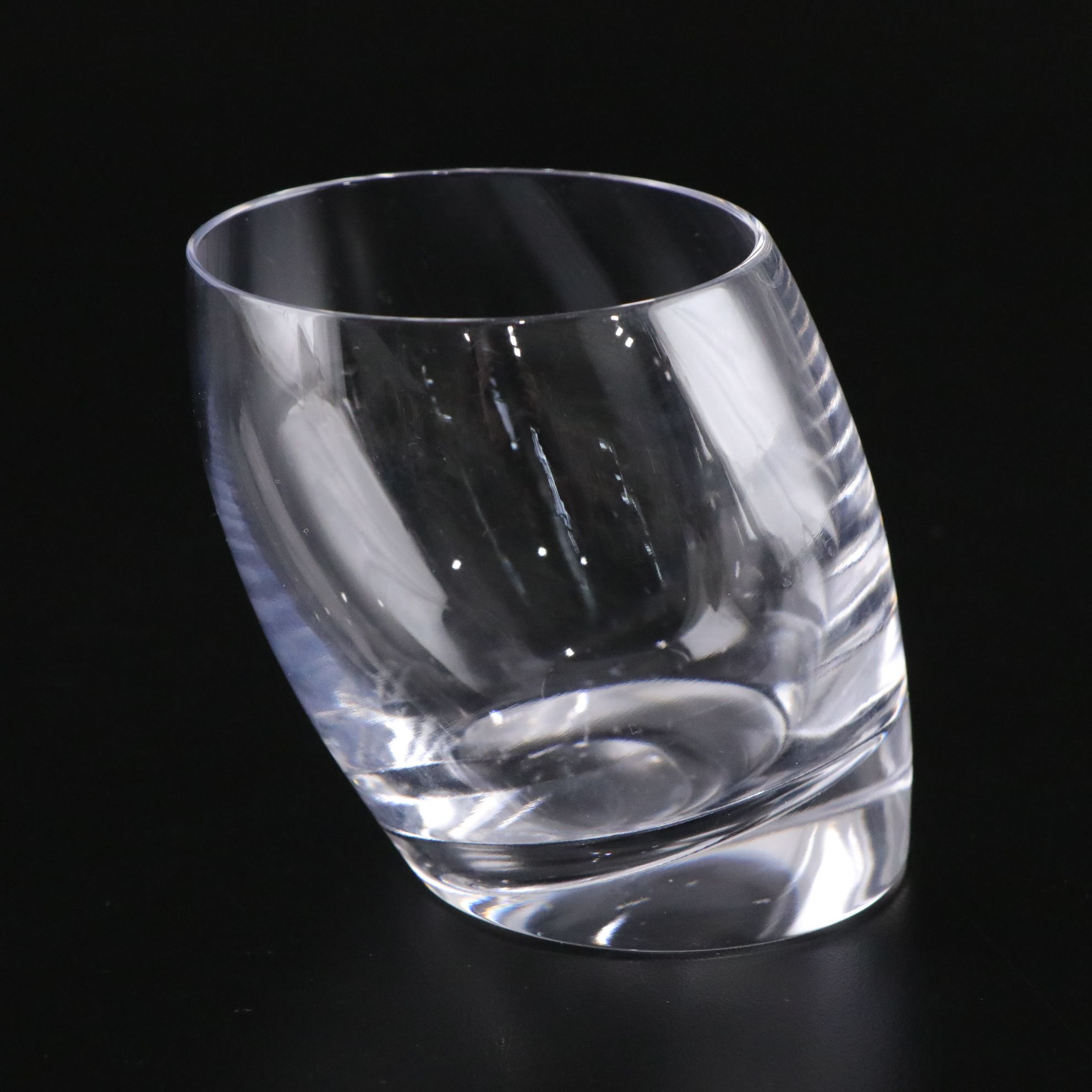 Nambé Crystal Tilt Decanter and Old Fashioned Glasses