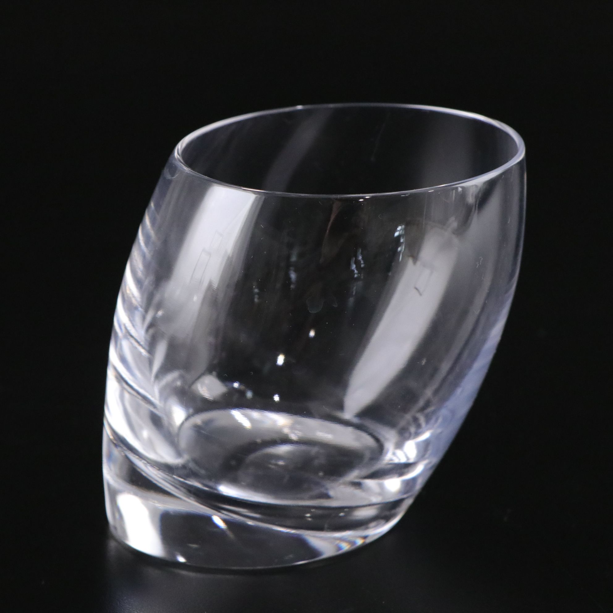 Nambé Crystal Tilt Decanter and Old Fashioned Glasses