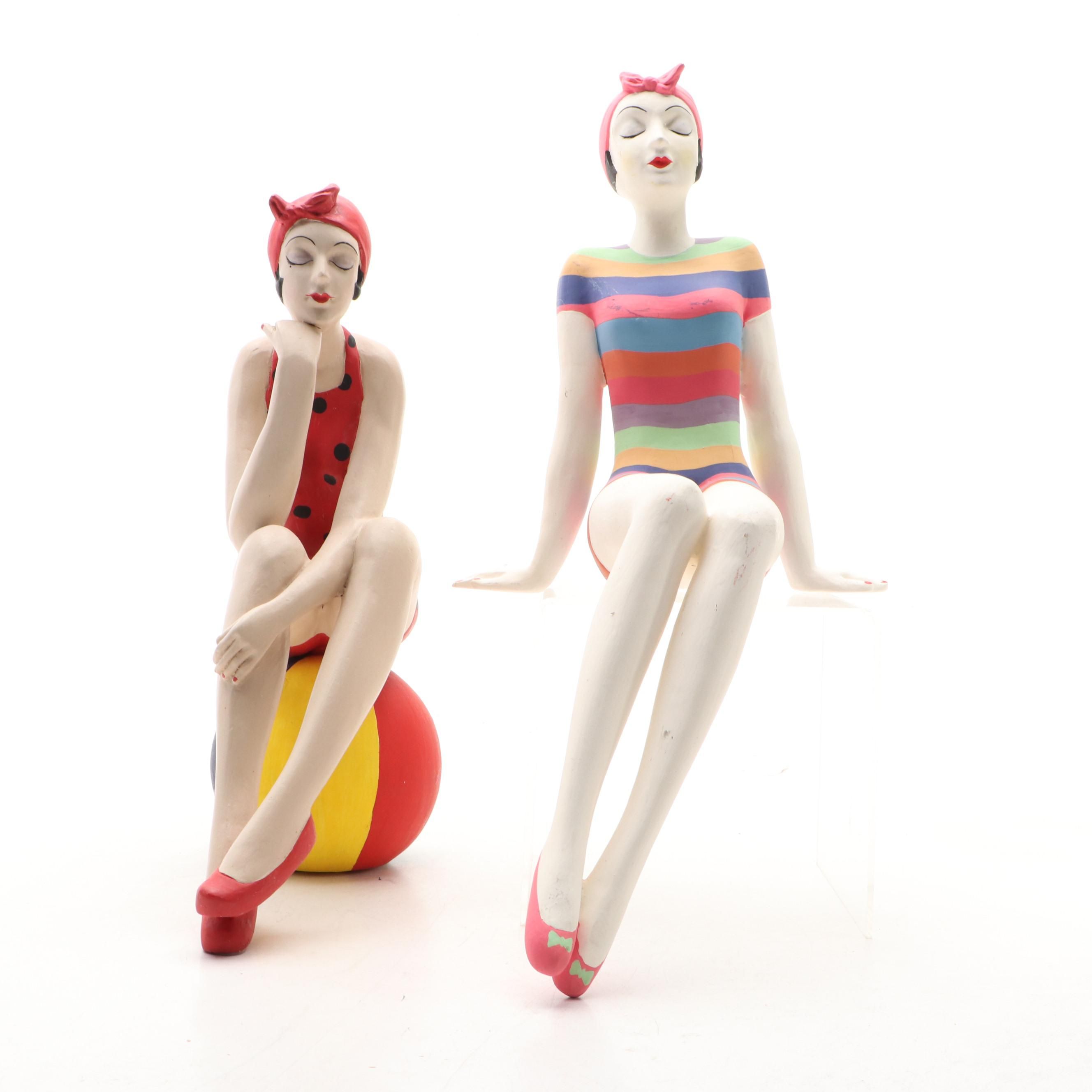 Art Deco Style Bathing Beauty Figurines