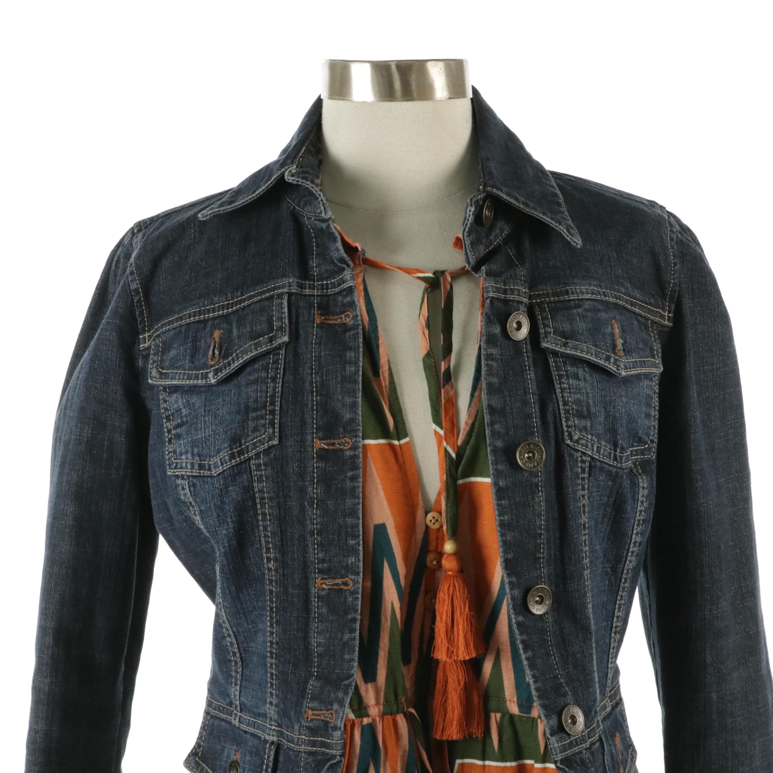 Calvin Klein Jeans Denim Jacket, Veronica Beard Jeans "Danica" Linen Mini Dress