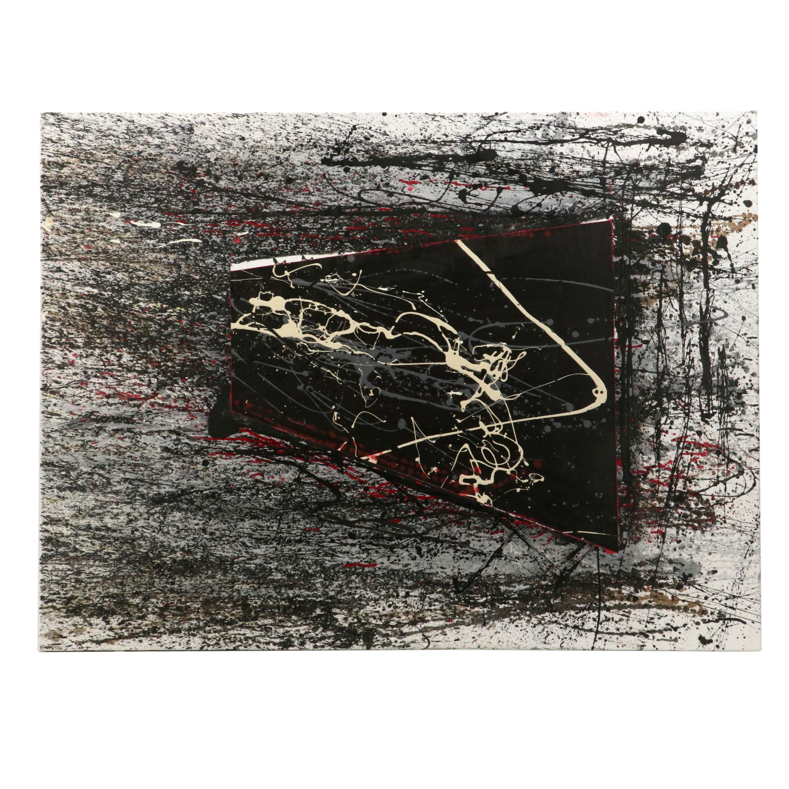 David Applegate Large-Scale Abstract Acrylic Painting, 21st Century