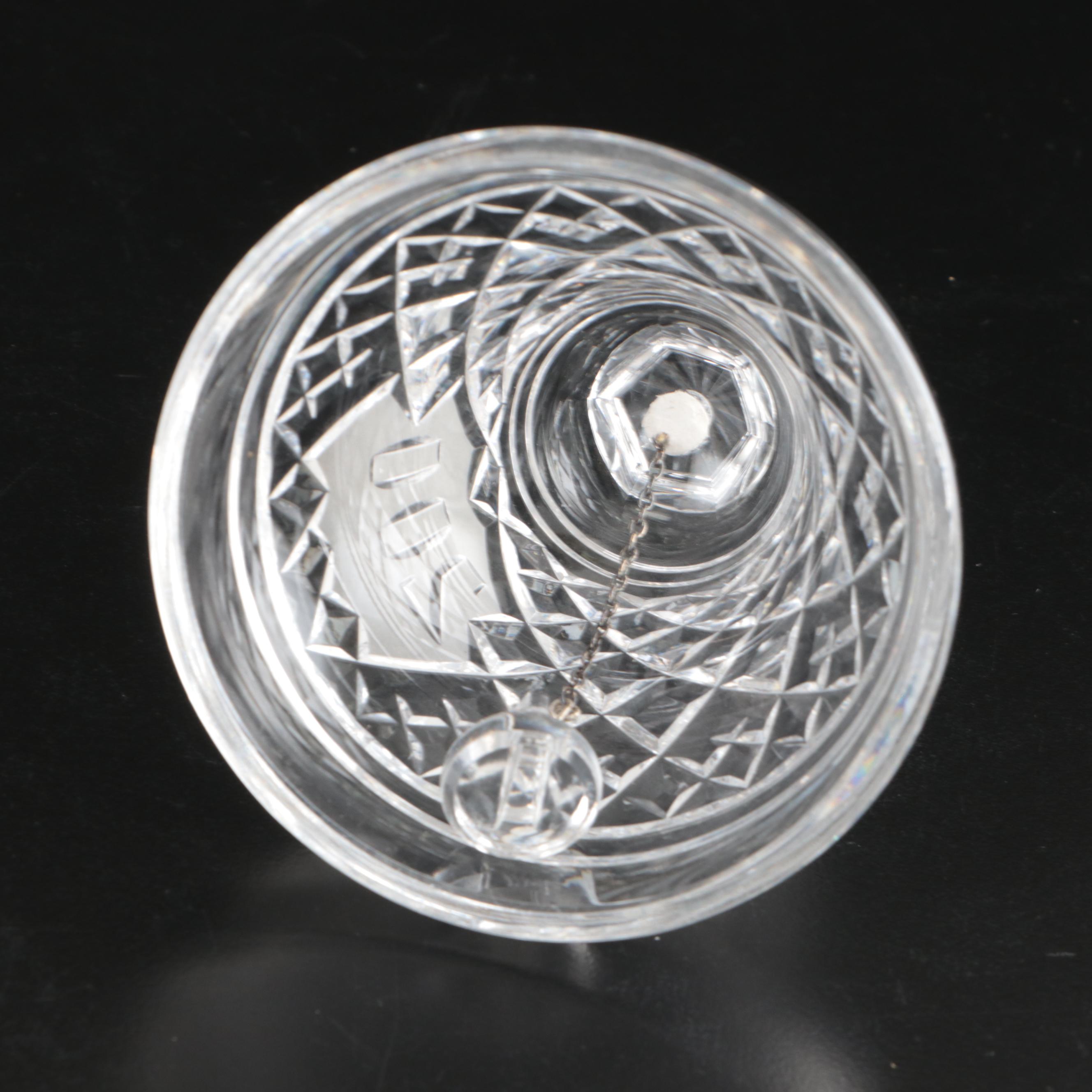 Pair of Waterford "Bicentennial Bell" Crystal Lidded Jars, 1976–1977