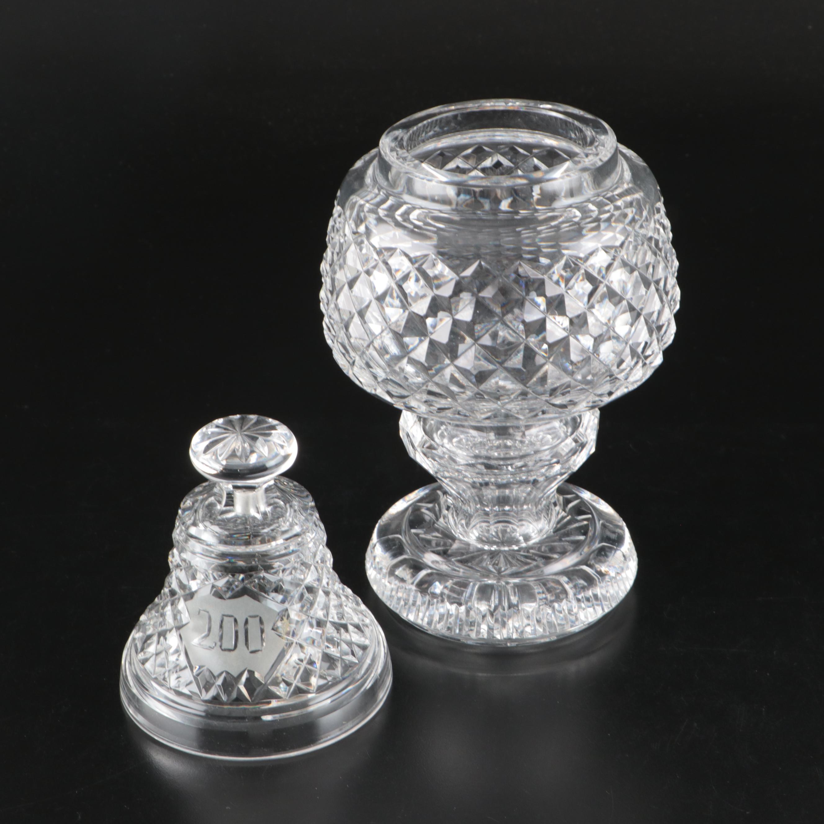 Pair of Waterford "Bicentennial Bell" Crystal Lidded Jars, 1976–1977