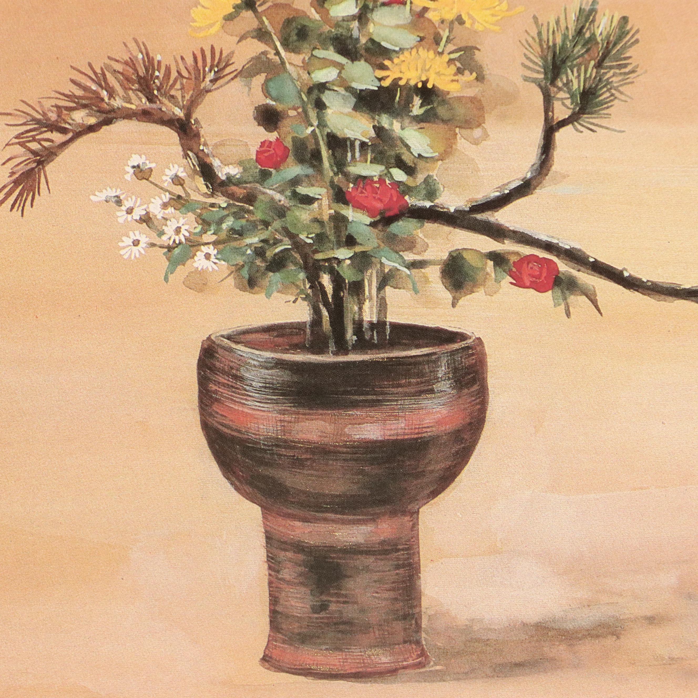 John Cheng Offset Lithographs of Figures in Traditional Japanese Clothing