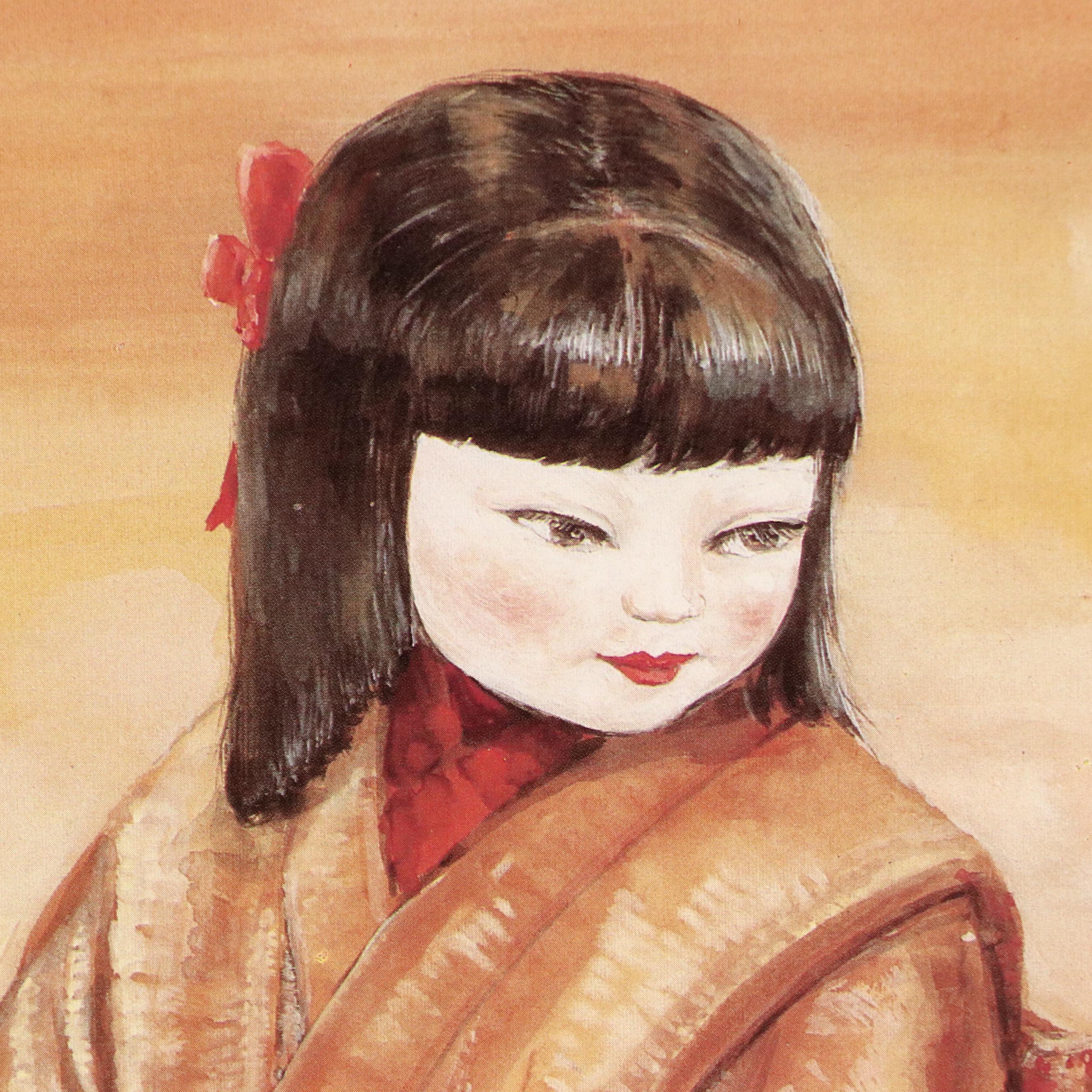 John Cheng Offset Lithographs of Figures in Traditional Japanese Clothing