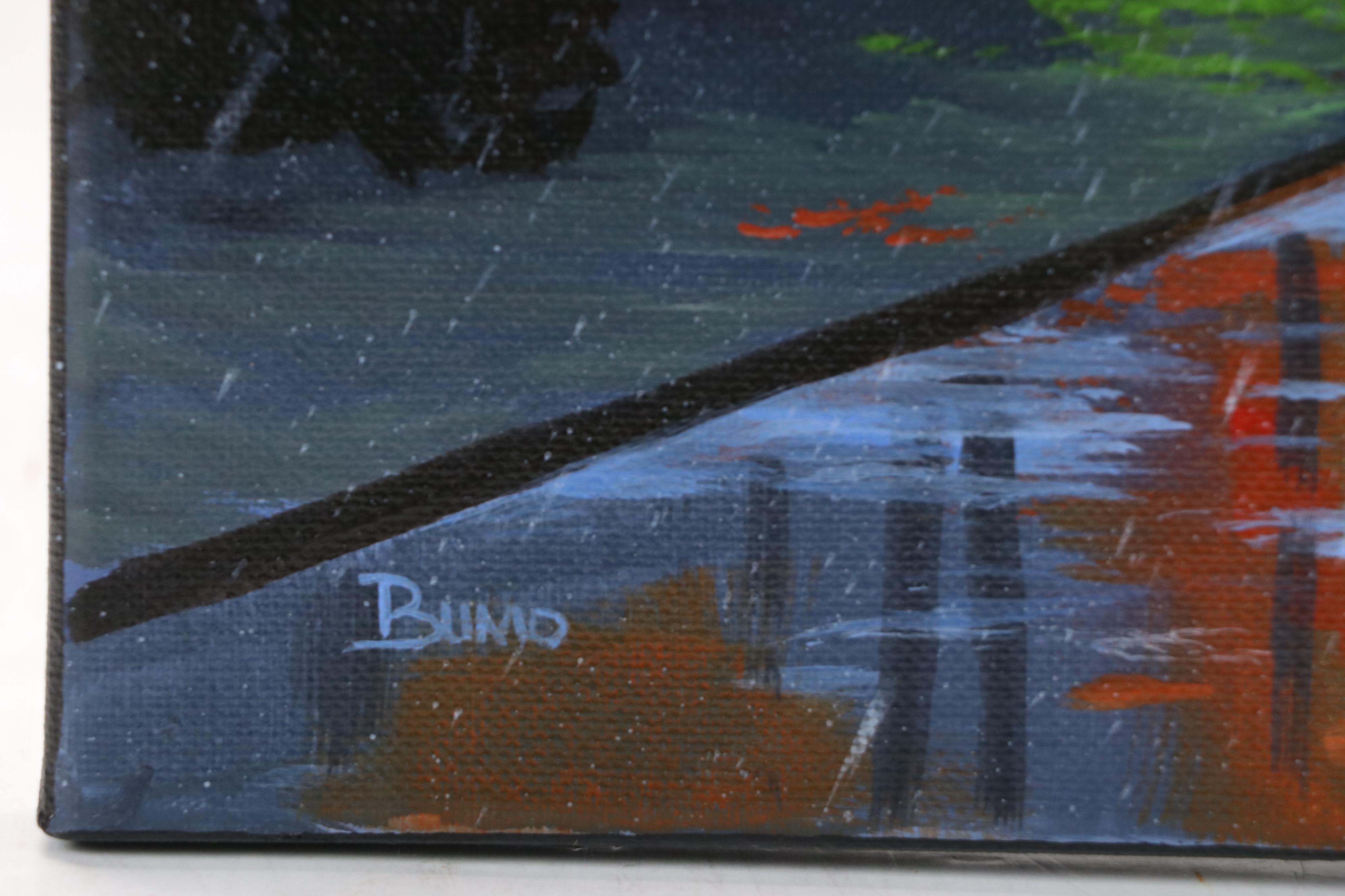 Doug "Bumo" Johnpeer Streetscape Oil Painting, 2025