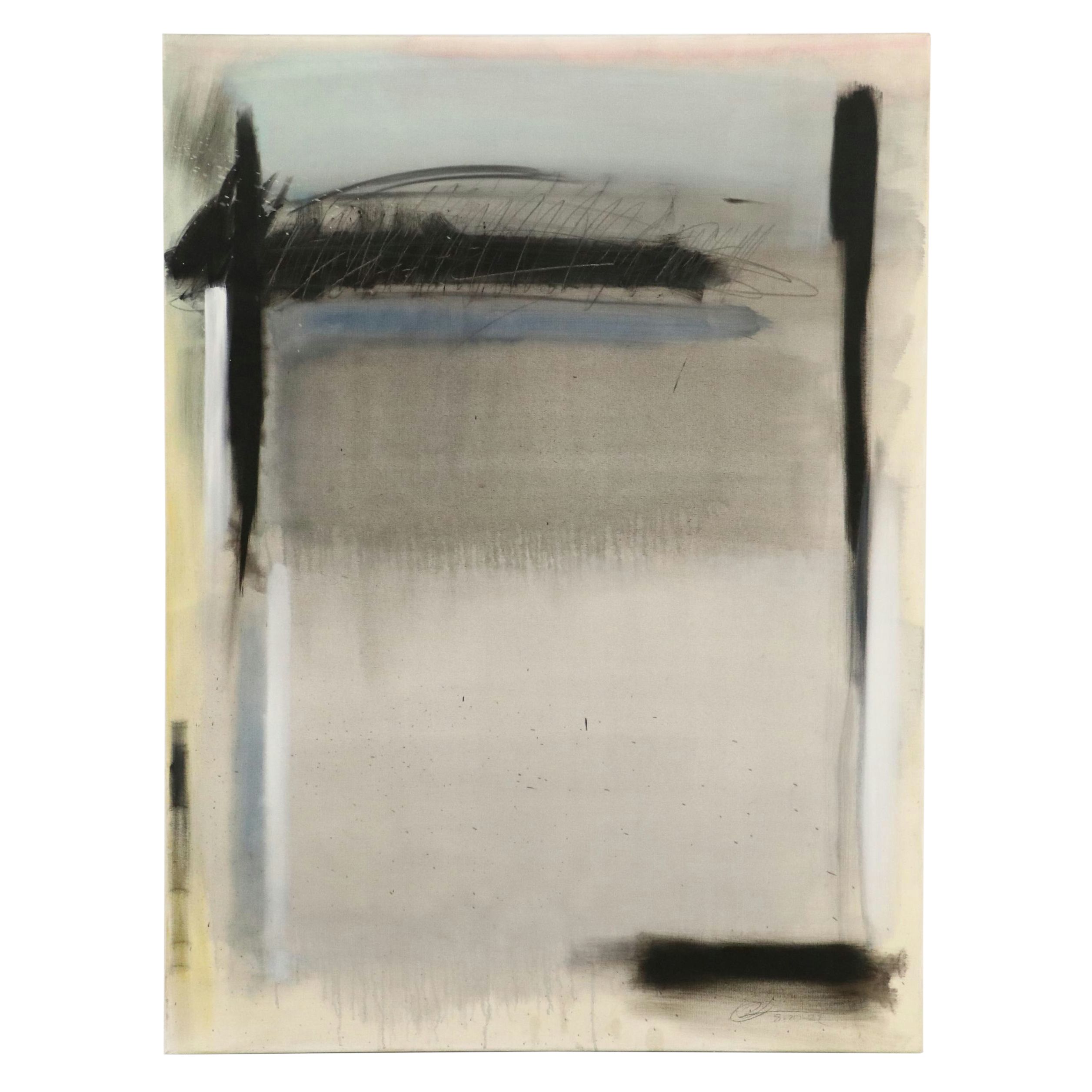 David Applegate Large-Scale Abstract Acrylic Painting, 21st Century