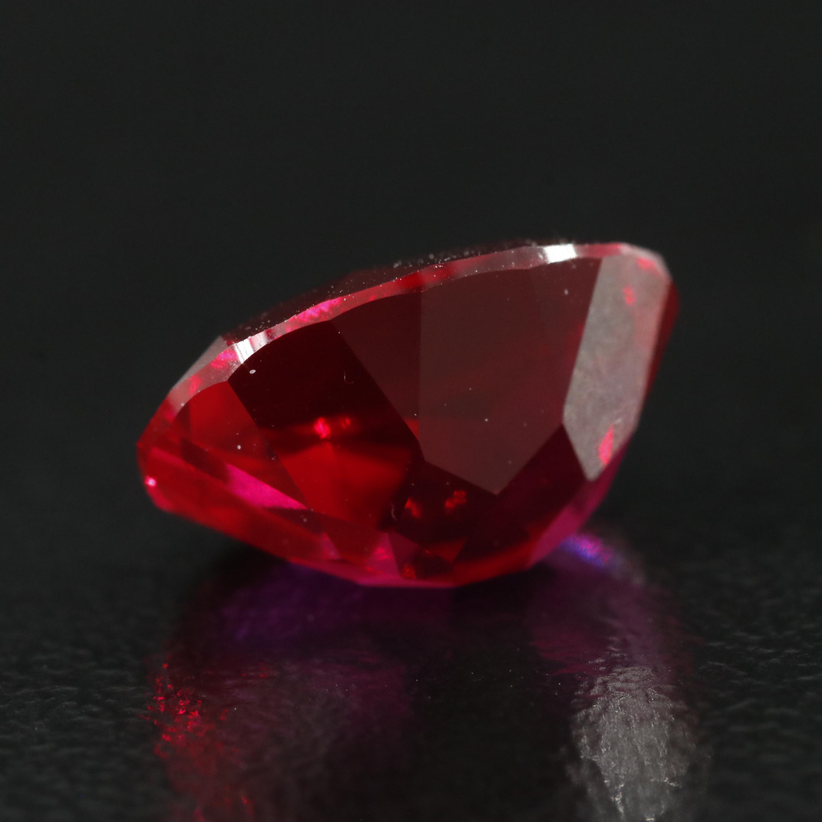 Loose 4.95 CT Lab Grown Ruby
