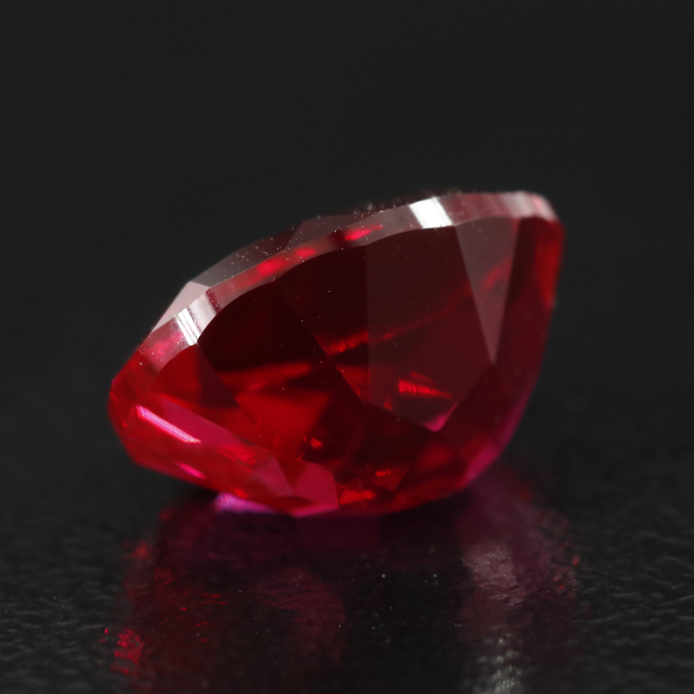 Loose 5.12 CT Lab Grown Ruby