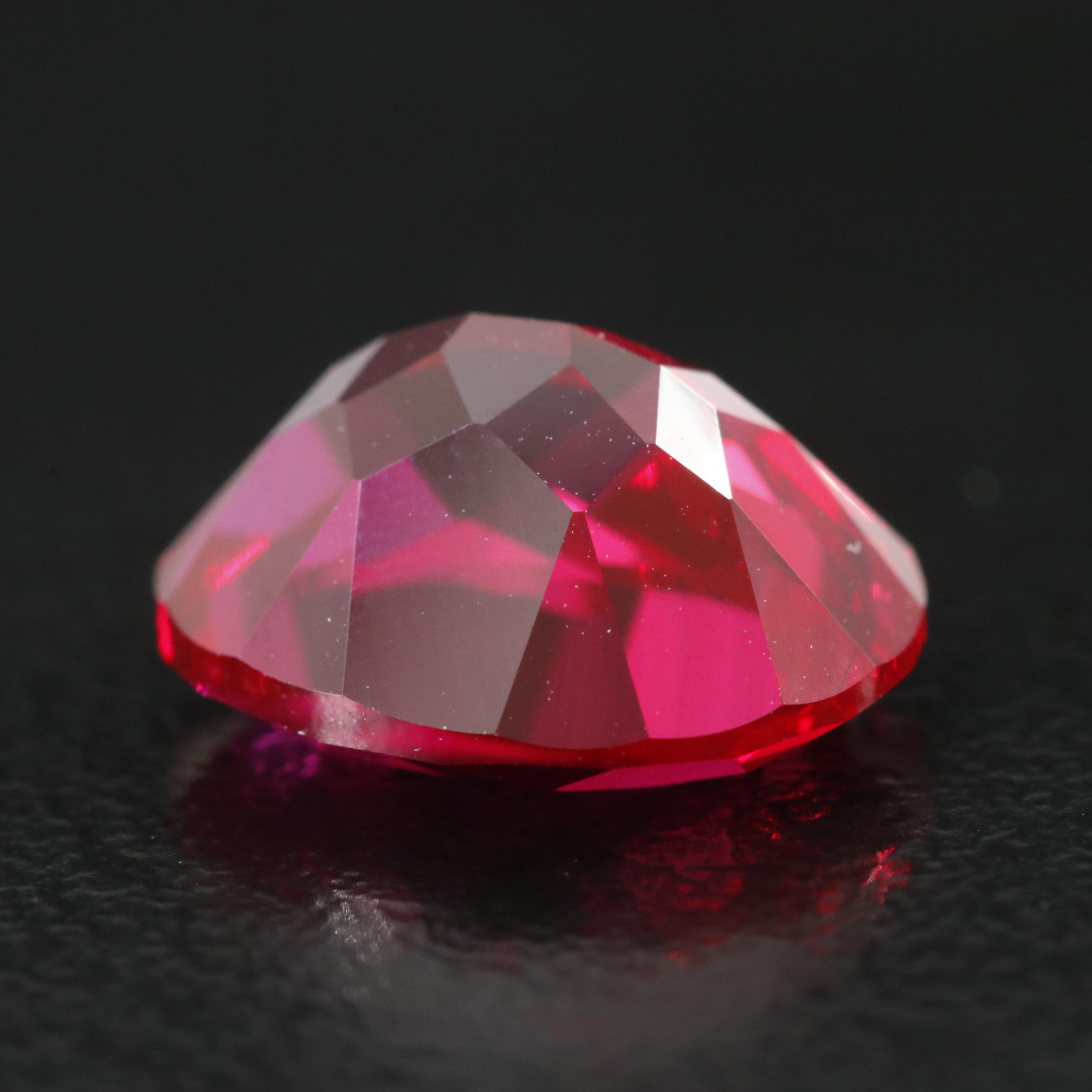 Loose 5.12 CT Lab Grown Ruby