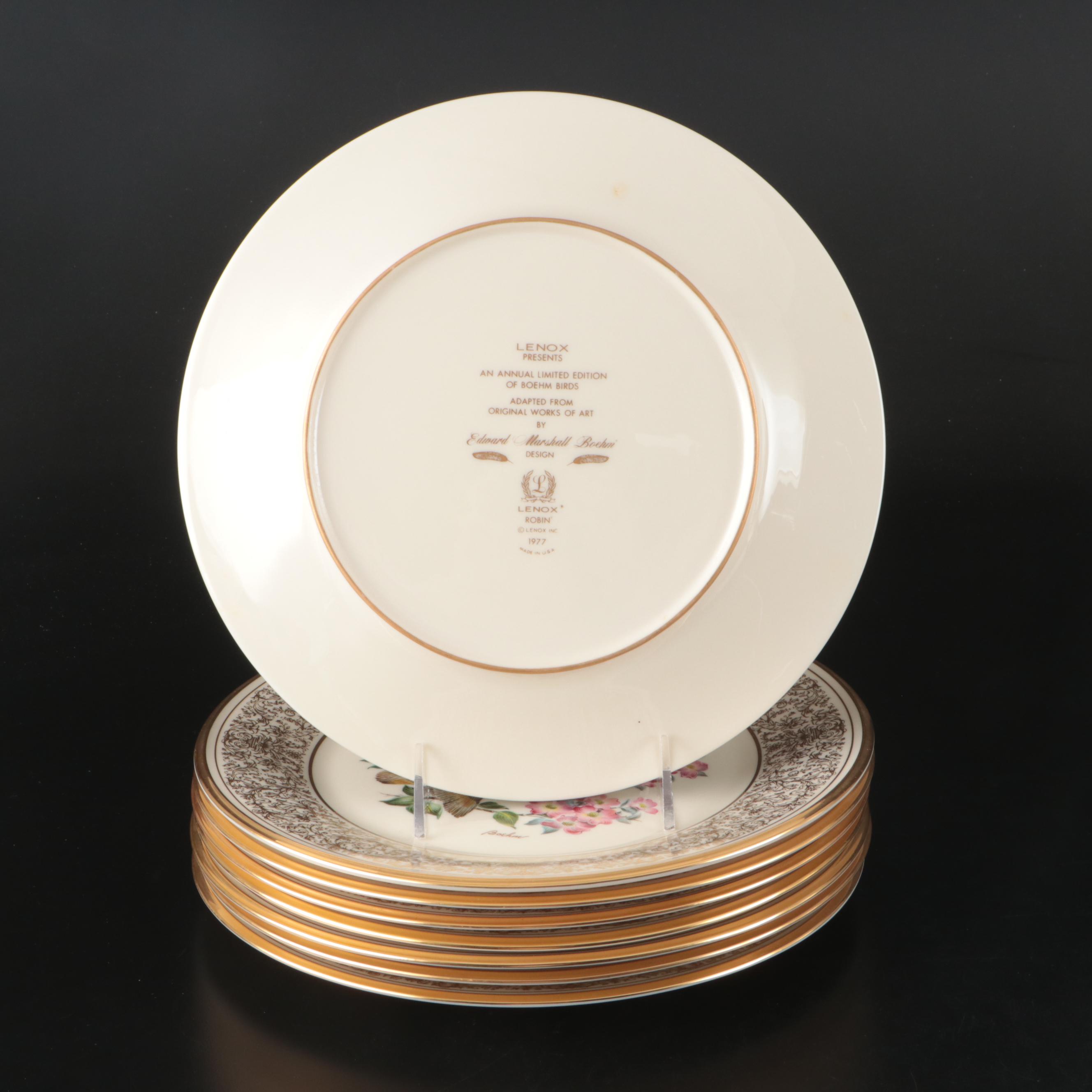 Lenox Limited Edition Boehm Birds Porcelain Plates Featuring "Mountain Birds"