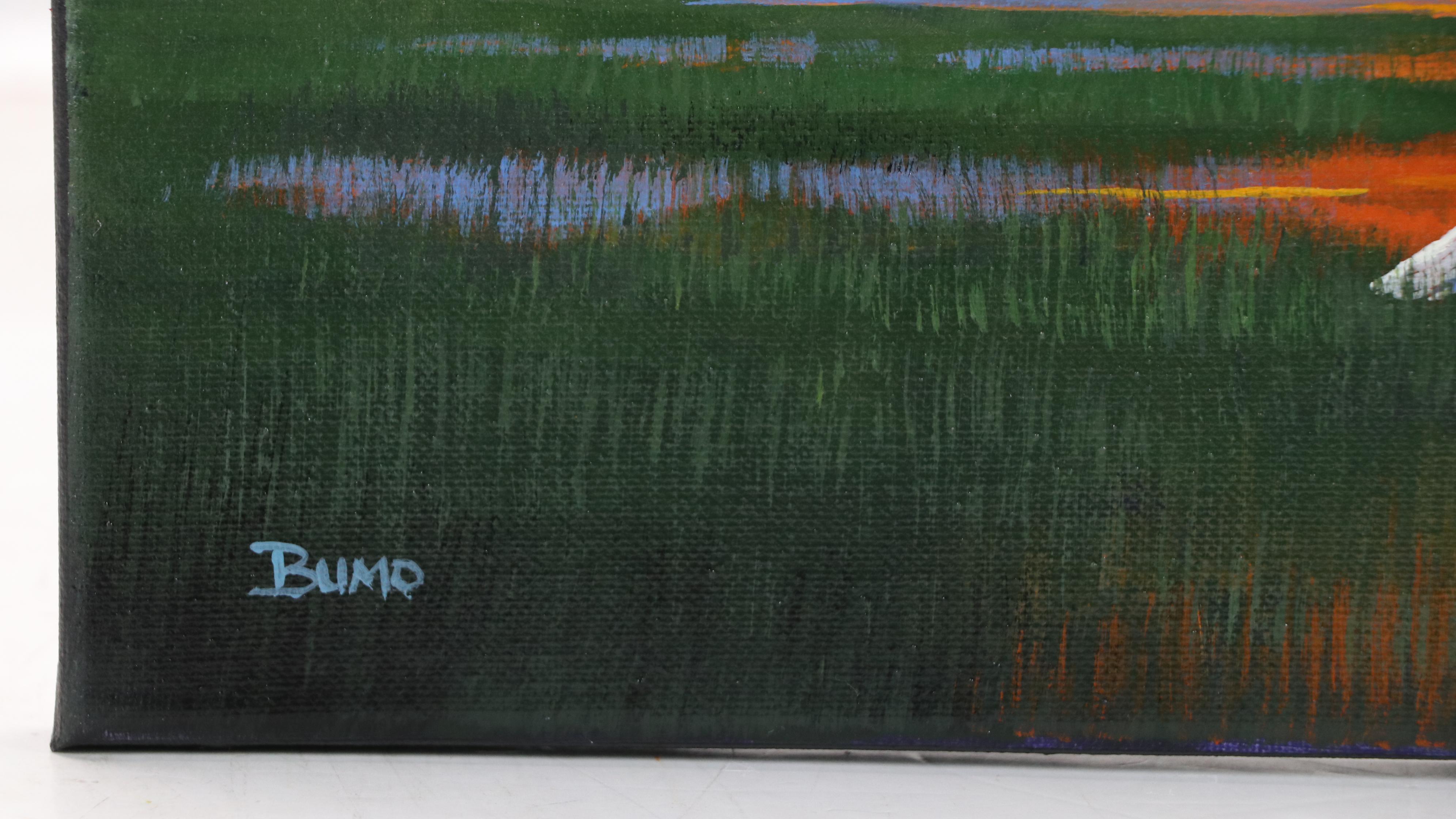 Doug "Bumo" Johnpeer Sunset Landscape Oil Painting, 2025