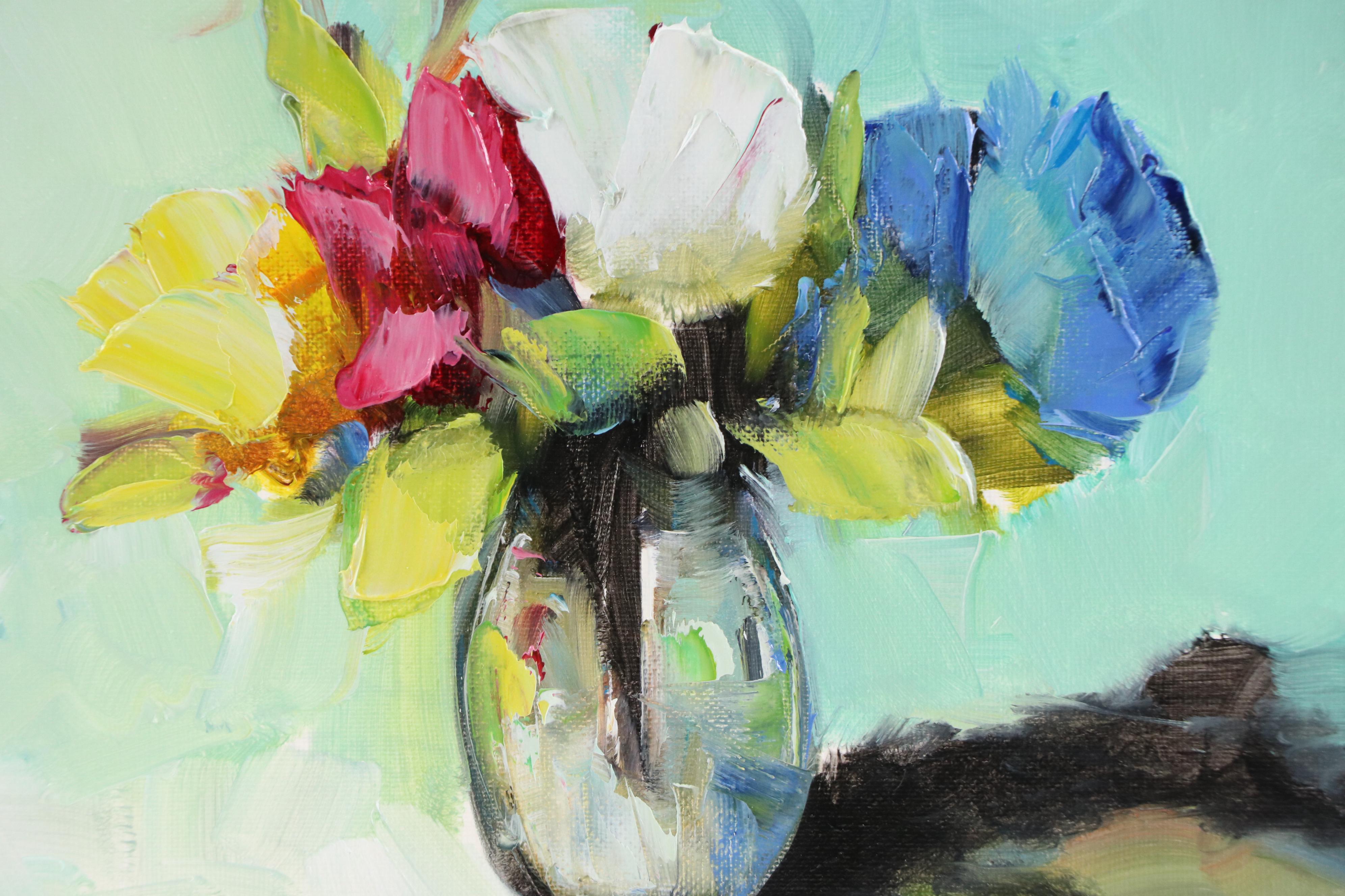 José M. Lima Floral Still Life Oil Painting, 2025