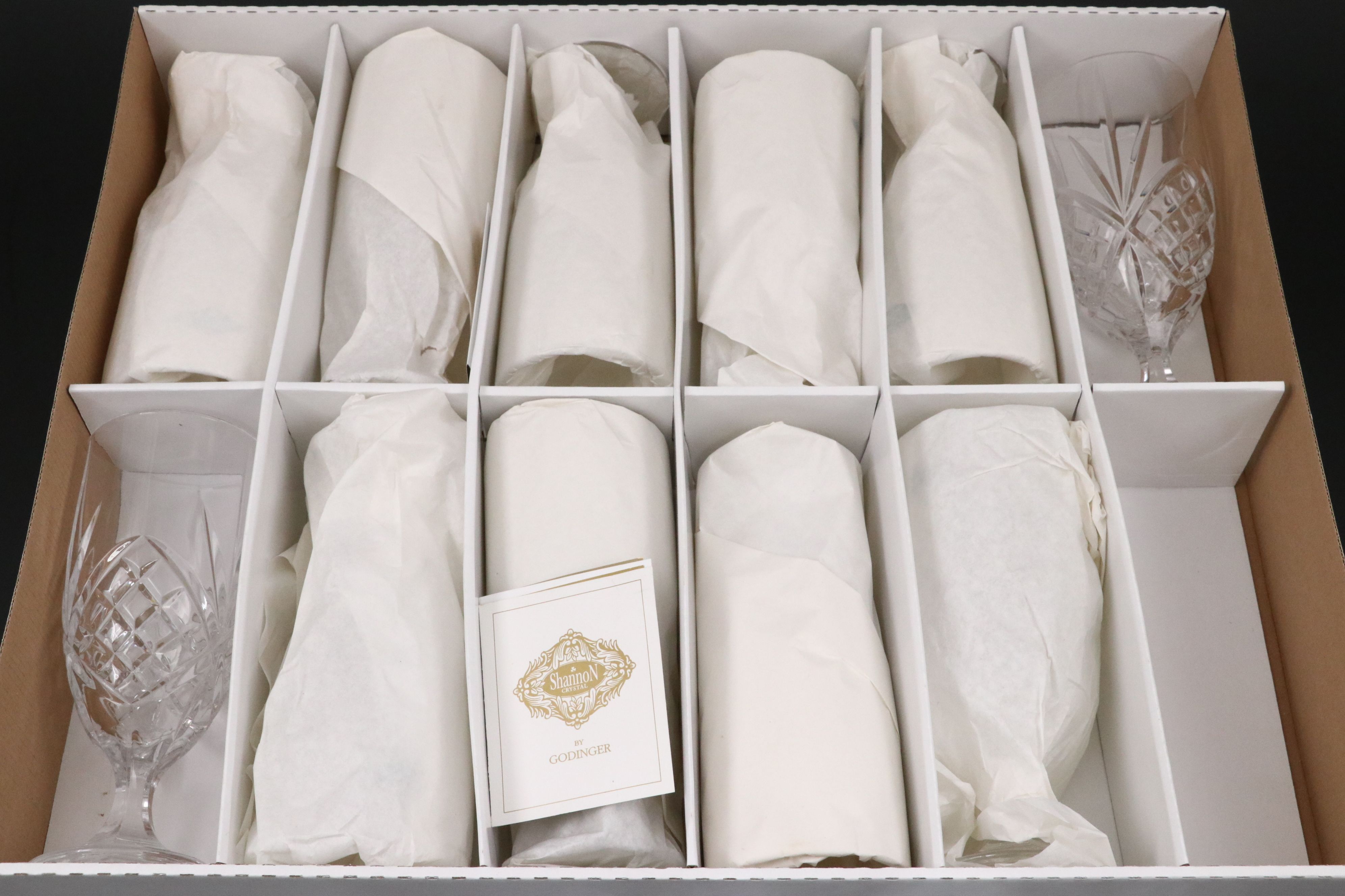 Shannon by Godinger "Dublin" Crystal Iced Tea Glasses