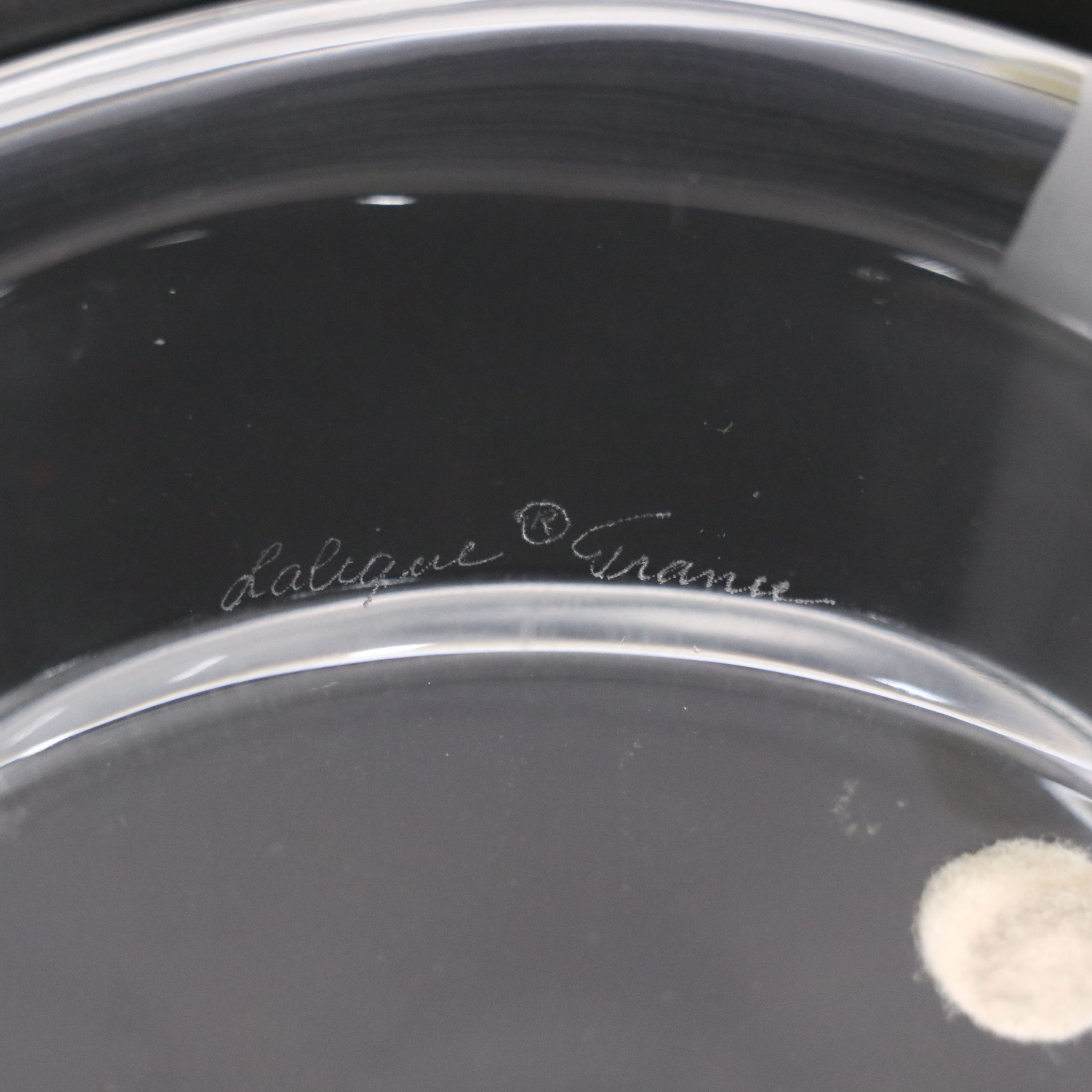 Lalique "Dampierre" Crystal Vase and "Tête de Lion" Crystal Ashtray